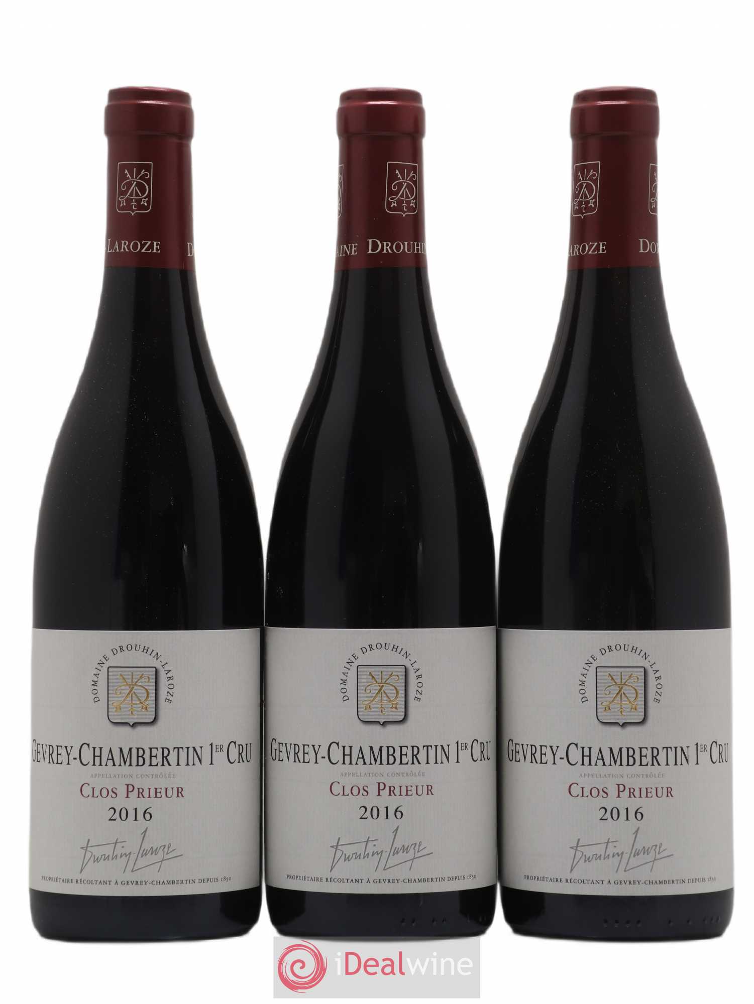 Gevrey-Chambertin 1er Cru Clos Prieur Domaine Drouhin-Laroze Prieur Laroze 2016 - Lot de 3 bouteilles - 0