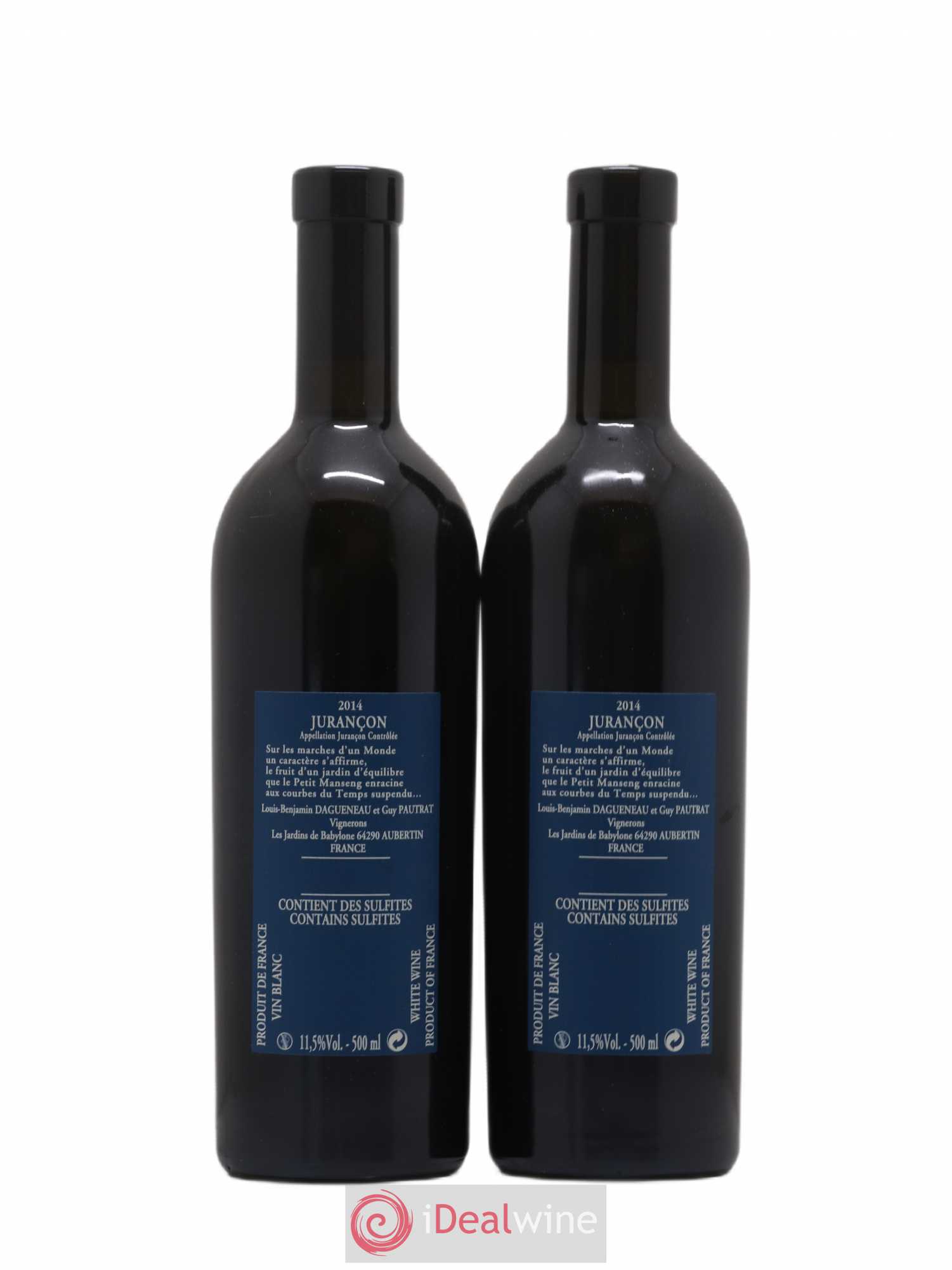 Vin de France (anciennement Jurançon) Jardins de Babylone Didier Dagueneau 50cl 2014 - Lotto di 2 bottiglie - 1
