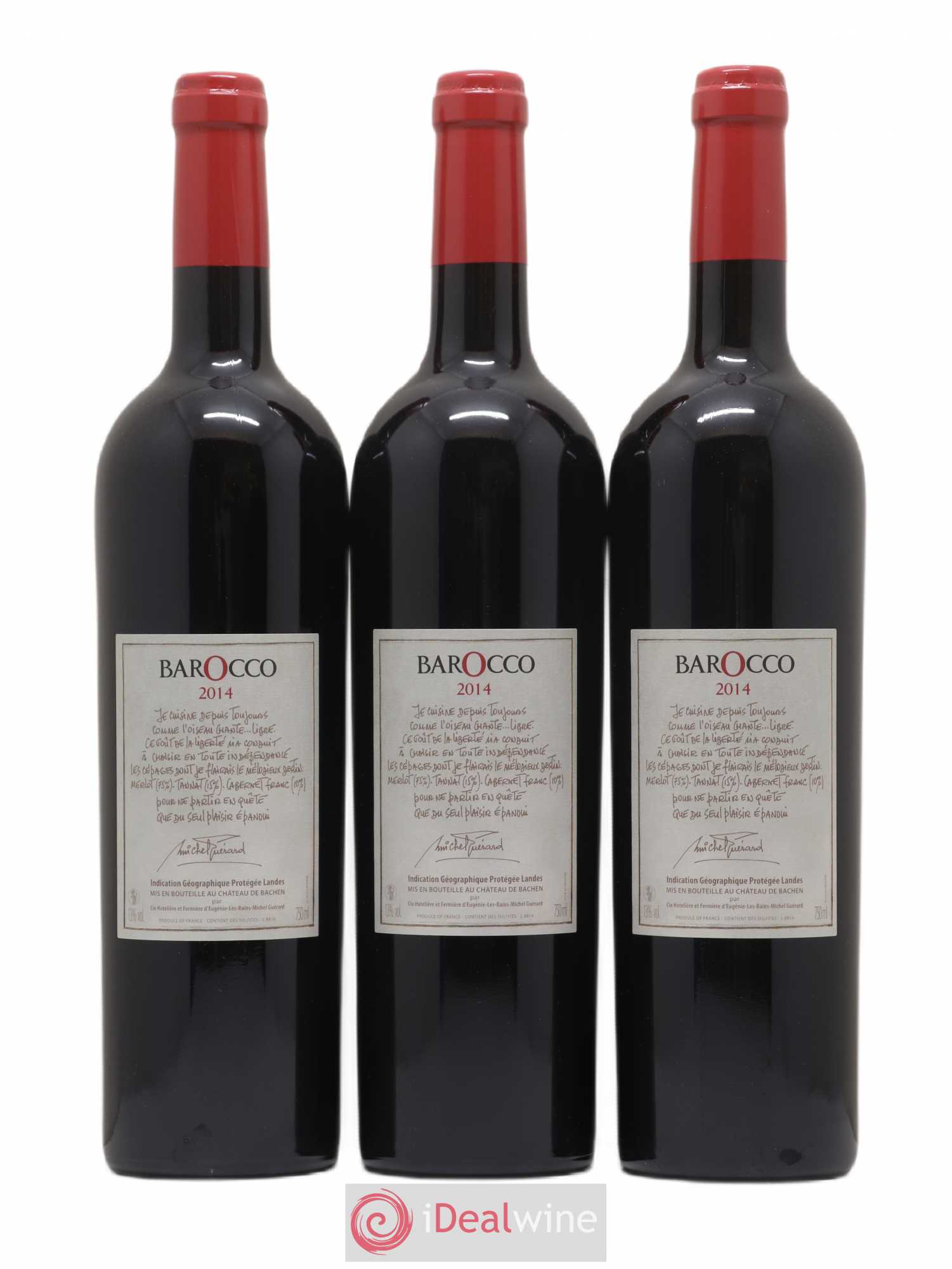 Sud-Ouest IGP des Landes Barocco Château de Bachen 2014 - Posten von 3 Flaschen - 1