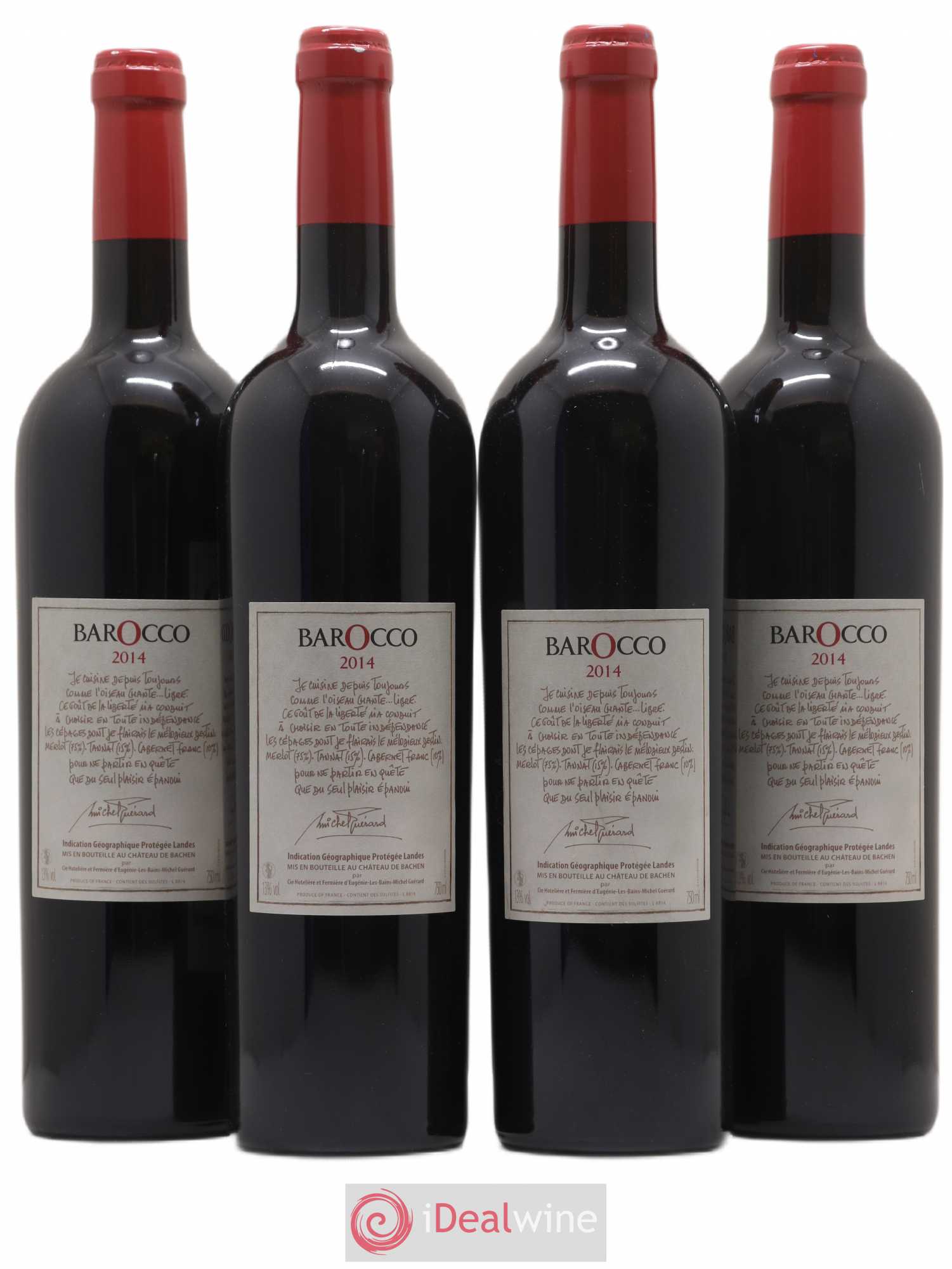Sud-Ouest IGP des Landes Barocco Château de Bachen 2014 - Posten von 4 Flaschen - 1
