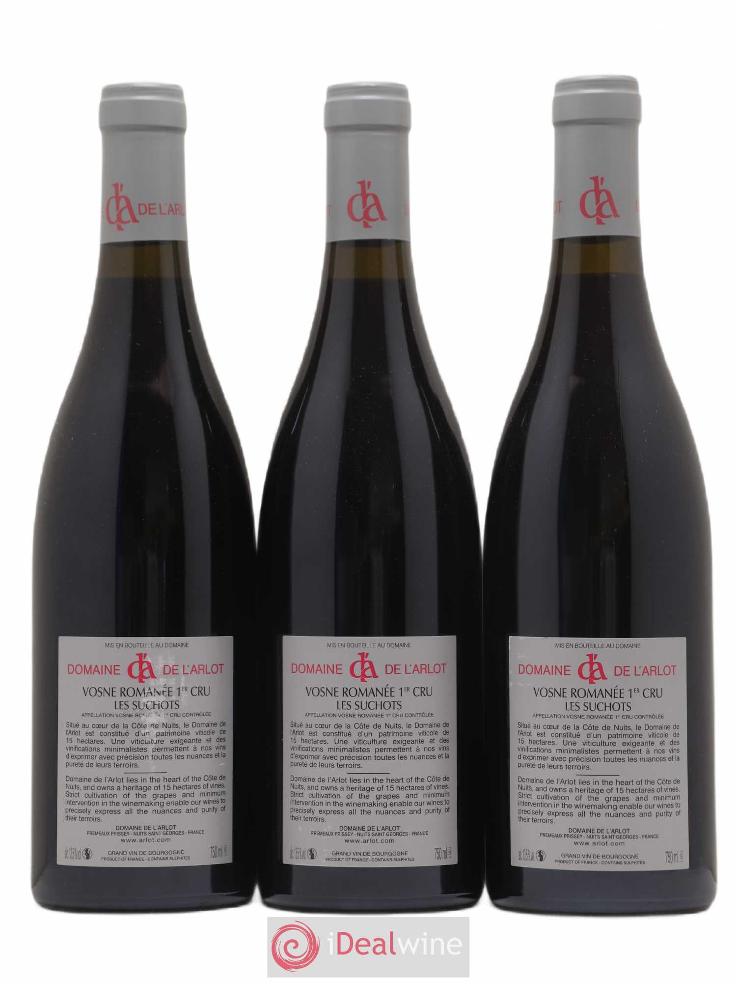 Vosne-Romanée 1er Cru Les Suchots Domaine de l'Arlot 2015 - Lot de 3 bouteilles - 1