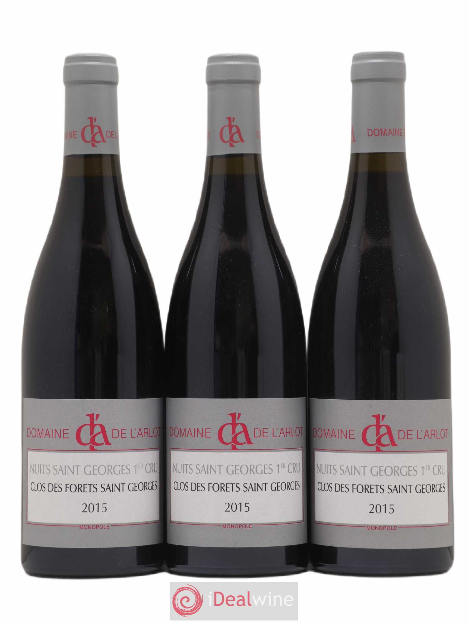 Nuits-Saint-Georges 1er Cru Clos des Forêts Saint-Georges Domaine de l'Arlot 2015 - Lot de 3 bouteilles - 0