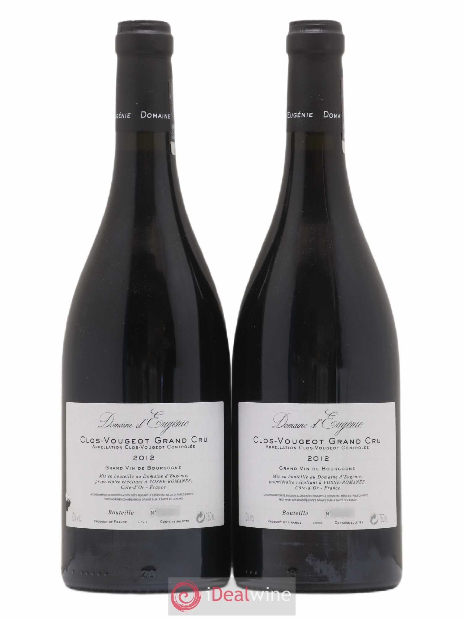 Clos de Vougeot Grand Cru Domaine René Engel - Domaine Eugénie 2012 - Lot de 2 bouteilles - 1