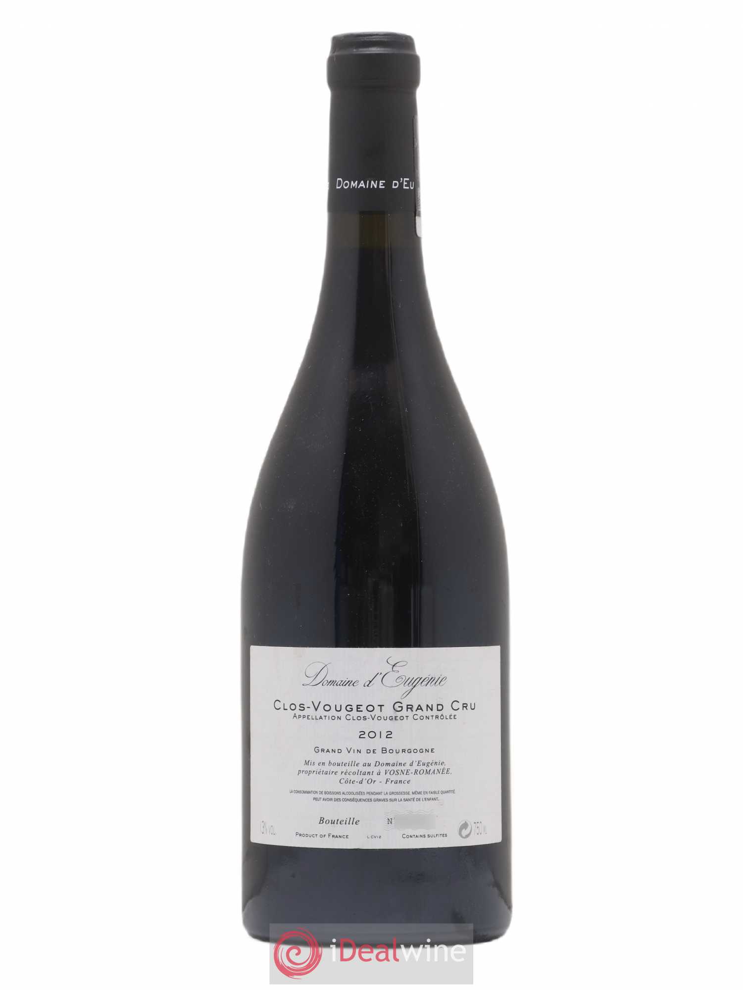 Clos de Vougeot Grand Cru Domaine René Engel - Domaine Eugénie 2012 - Lot de 1 bouteille - 1