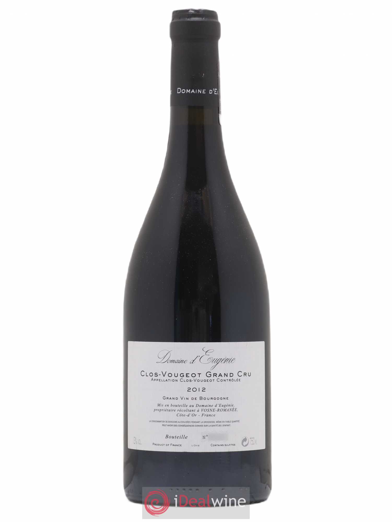 Clos de Vougeot Grand Cru Domaine René Engel - Domaine Eugénie 2012 - Lot de 1 bouteille - 1