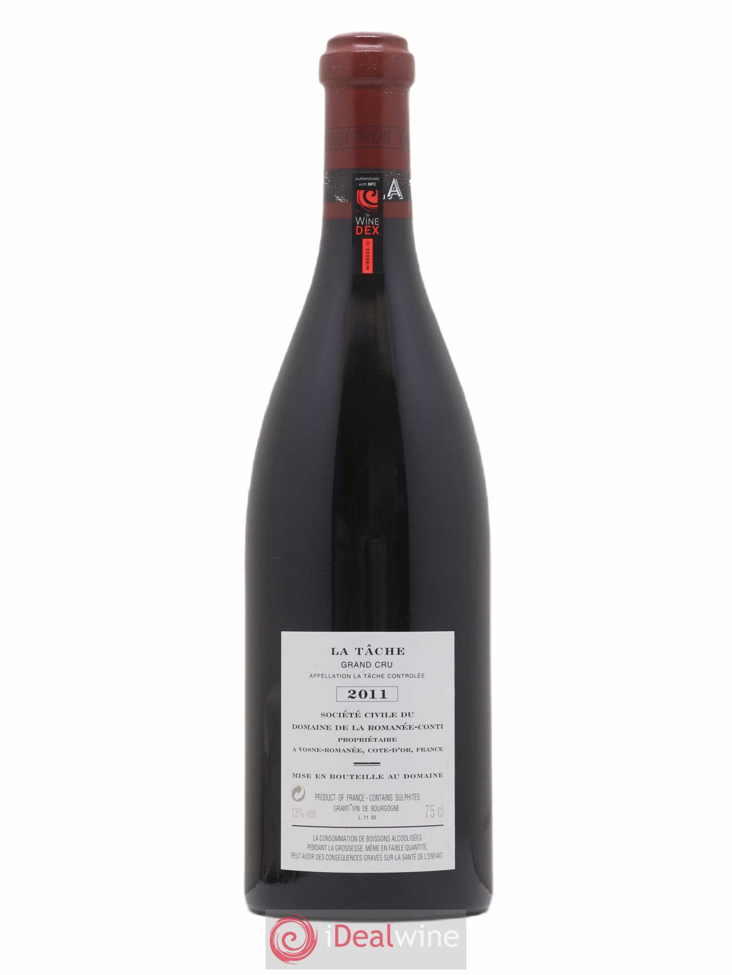 La Tâche Grand Cru Domaine de la Romanée-Conti 2011 - Lot de 1 bouteille - 1