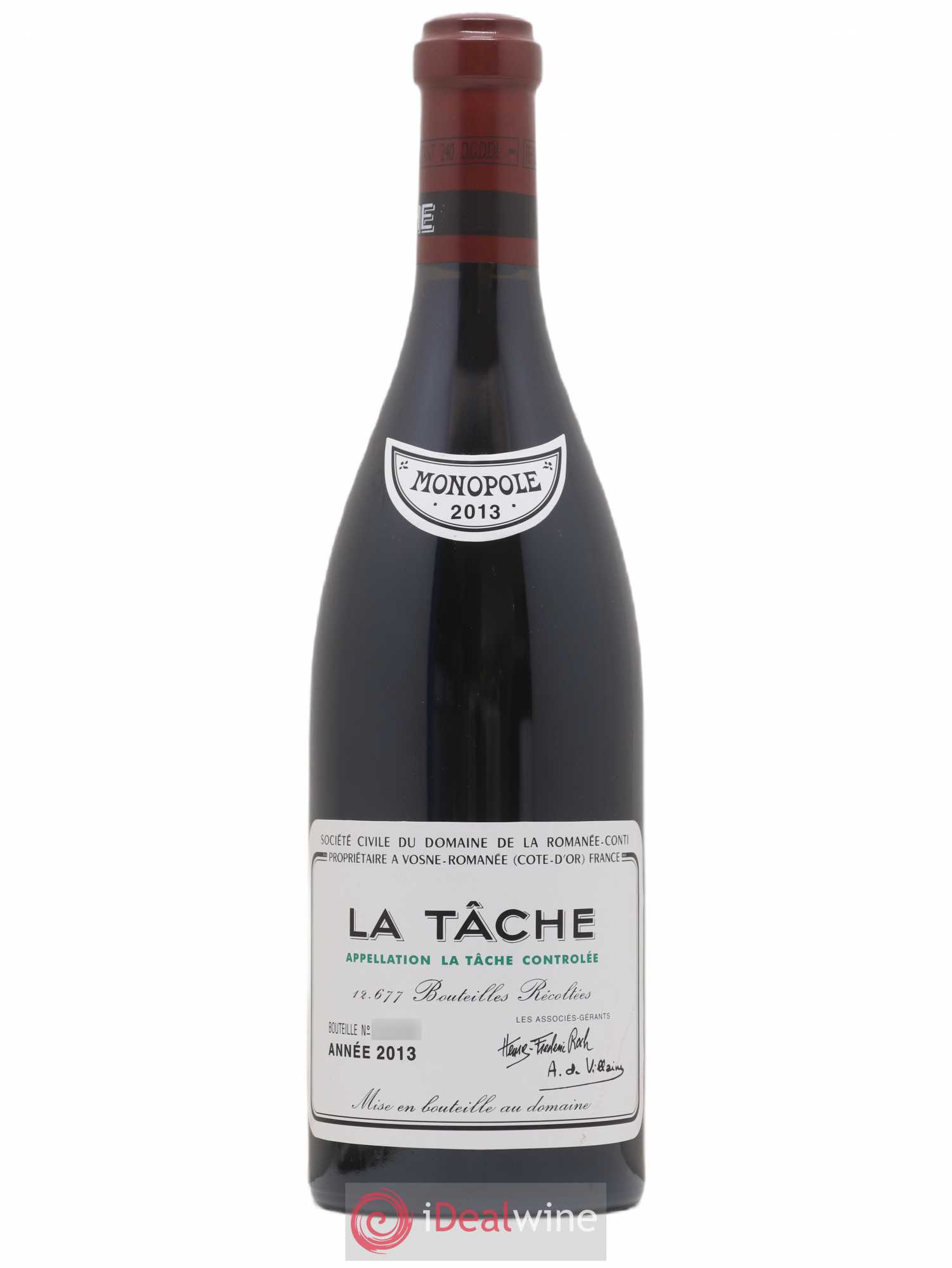 La Tâche Grand Cru Domaine de la Romanée-Conti 2013 - Lot de 1 bouteille - 0