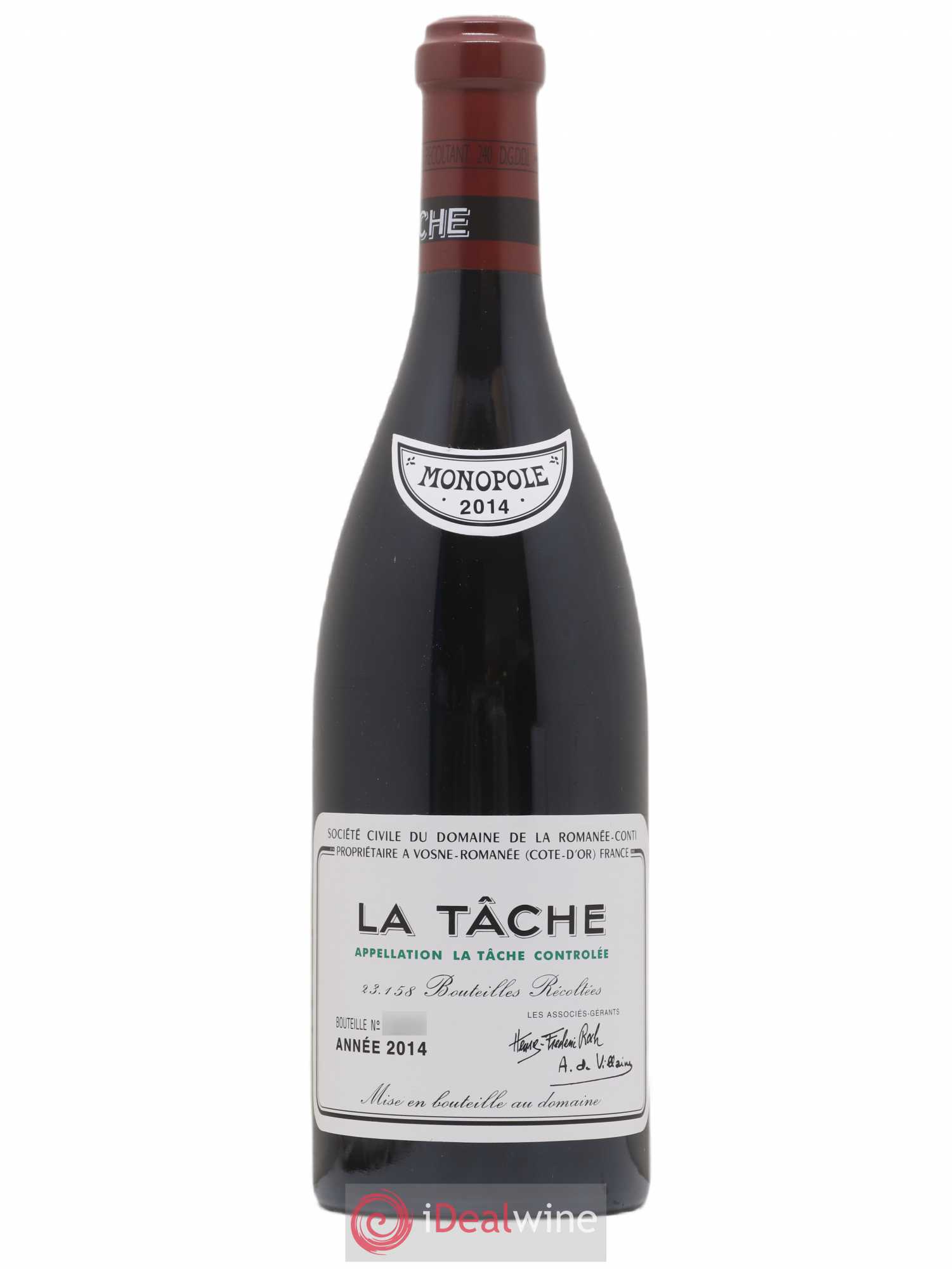 La Tâche Grand Cru Domaine de la Romanée-Conti 2014 - Lot de 1 bouteille - 0
