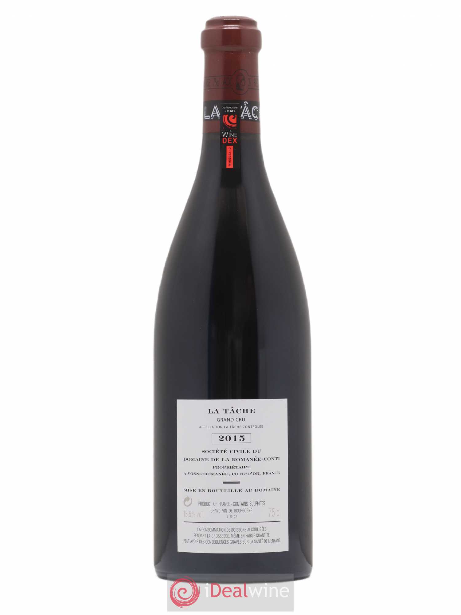 La Tâche Grand Cru Domaine de la Romanée-Conti 2015 - Lot de 1 bouteille - 1