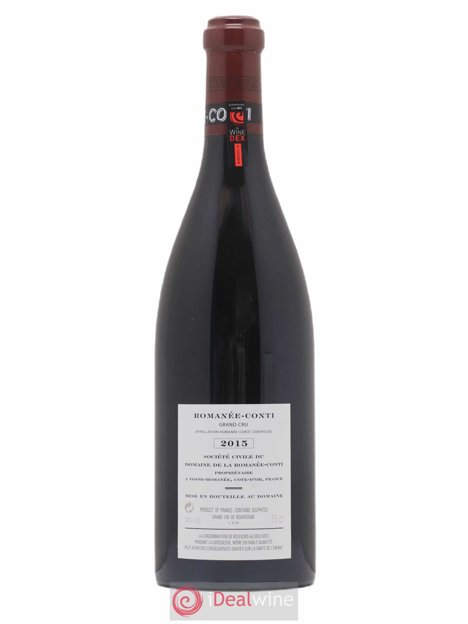 Romanée-Conti Grand Cru Domaine de la Romanée-Conti 2015 - Lot de 1 bouteille - 1