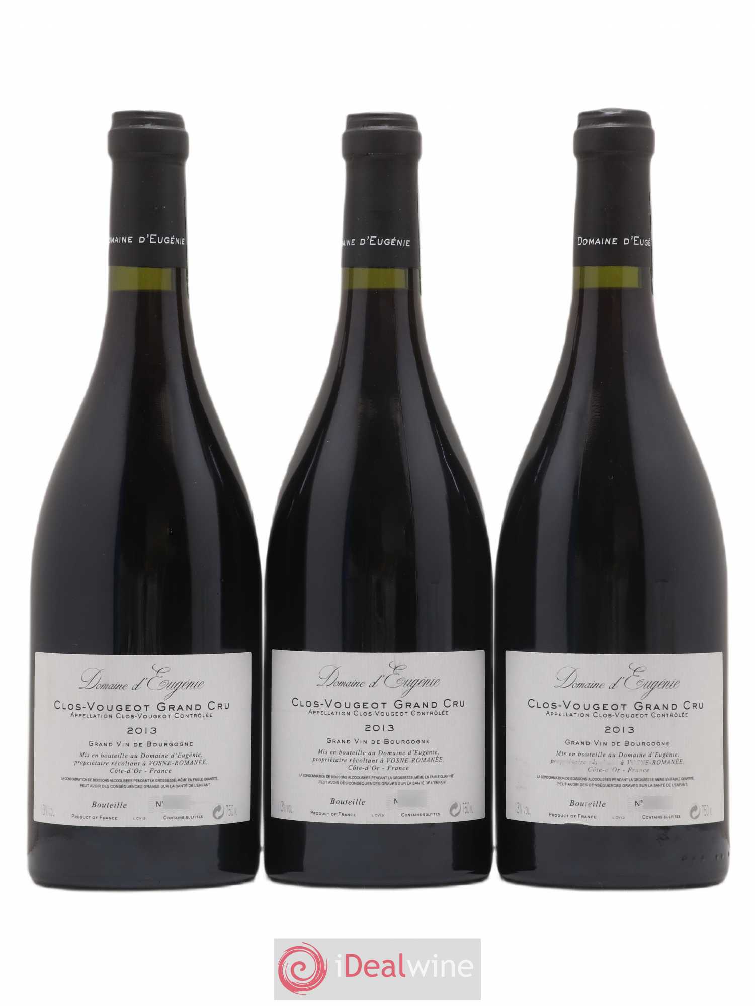 Clos de Vougeot Grand Cru Domaine René Engel - Domaine Eugénie 2013 - Lot de 3 bouteilles - 1