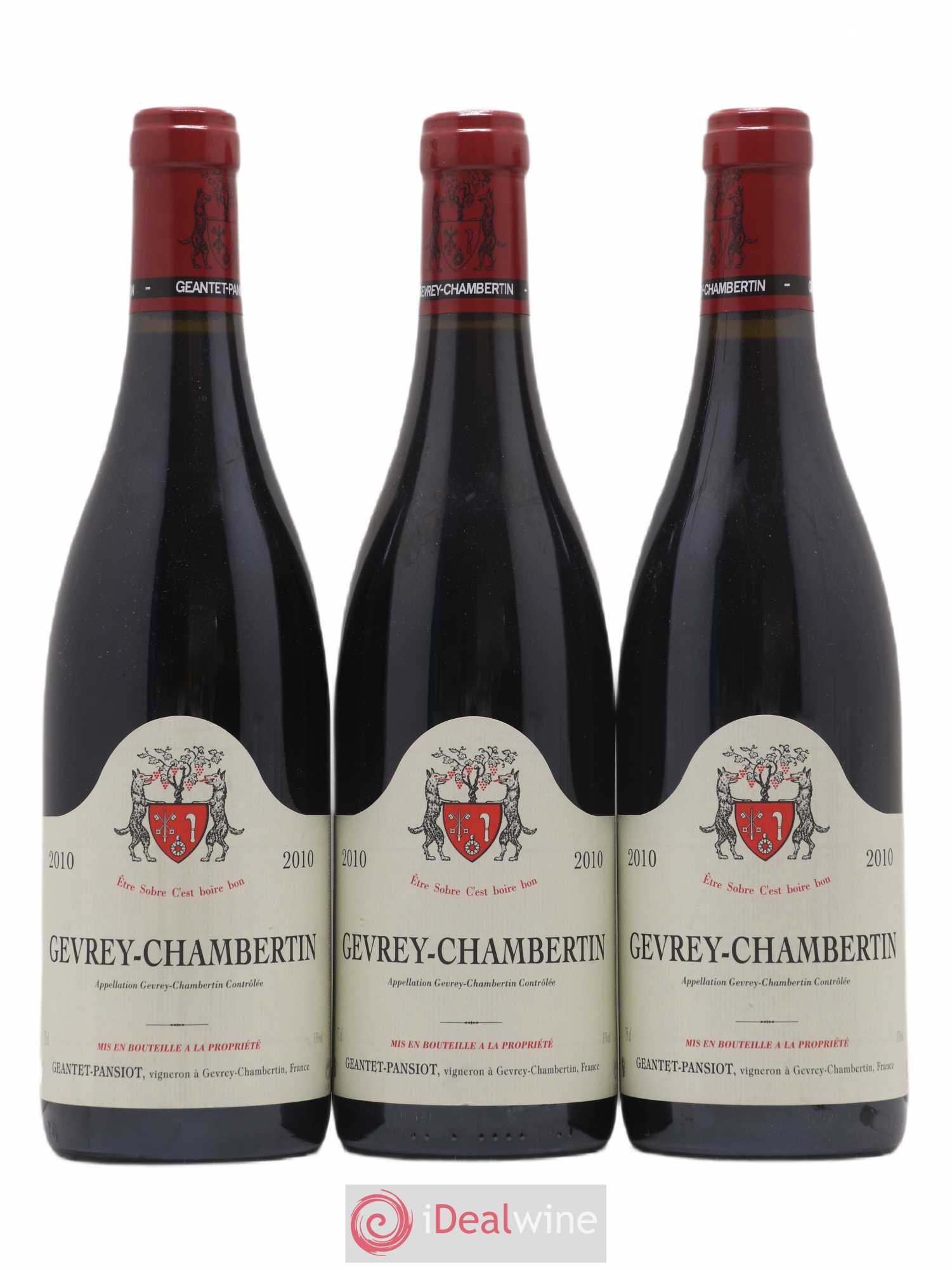Gevrey-Chambertin Geantet-Pansiot 2010 - Lot de 3 bouteilles - 0