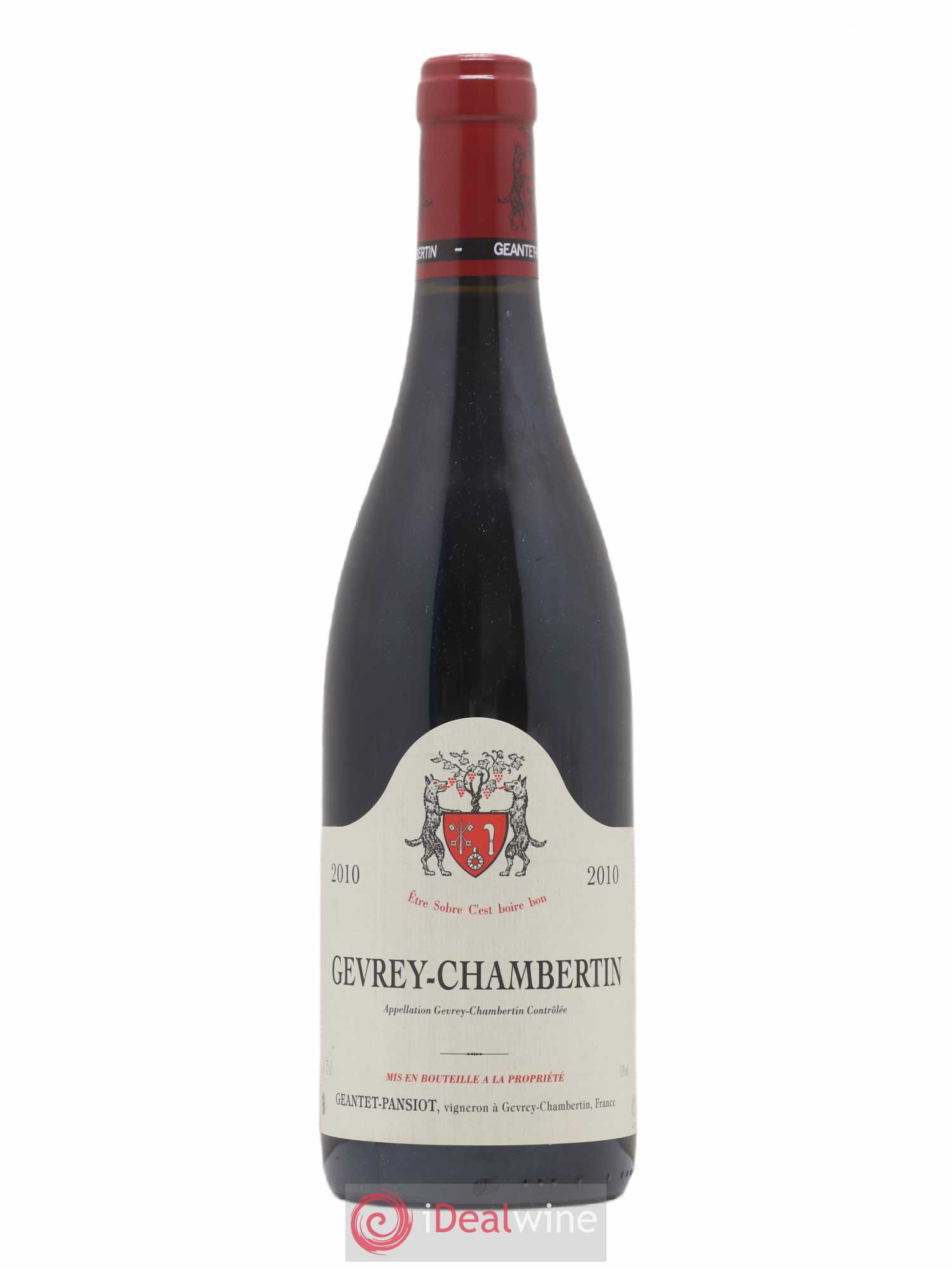 Gevrey-Chambertin Geantet-Pansiot 2010 - Lot de 1 bouteille - 0