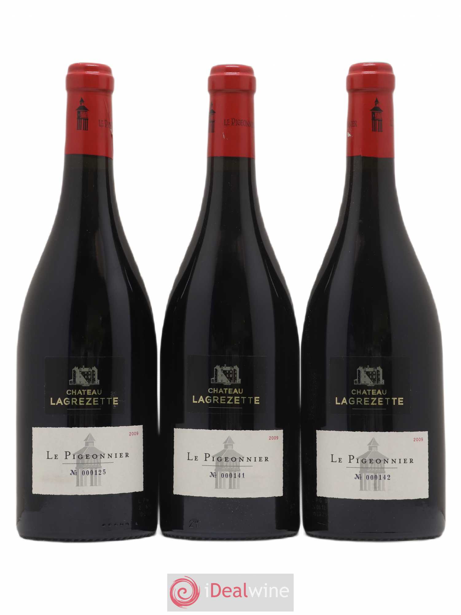 Cahors Château Lagrezette Le Pigeonnier Alain Dominique Perrin 2009 - Lot de 3 bouteilles - 0