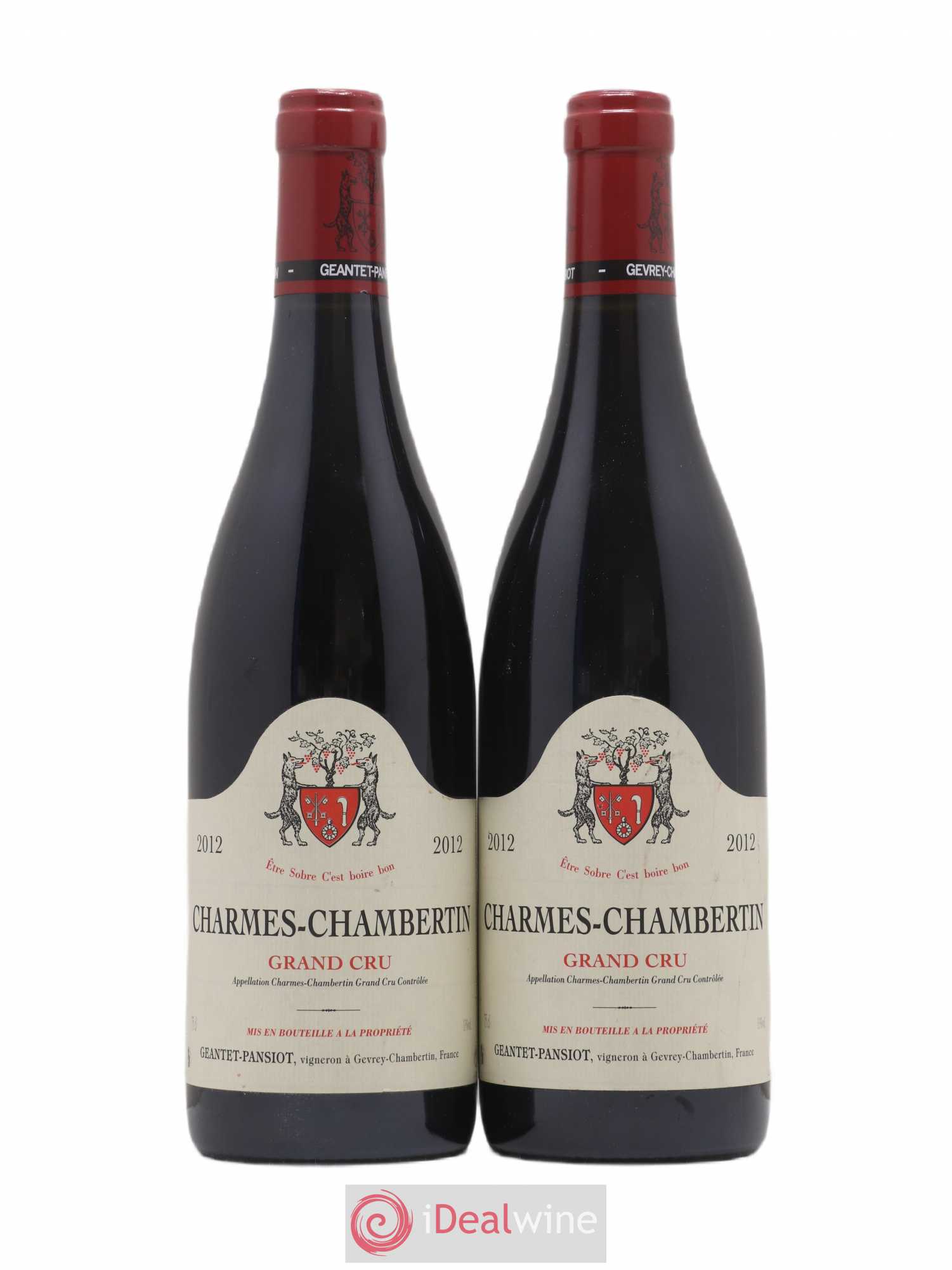Charmes-Chambertin Grand Cru Geantet-Pansiot 2012 - Lot de 2 bouteilles - 0