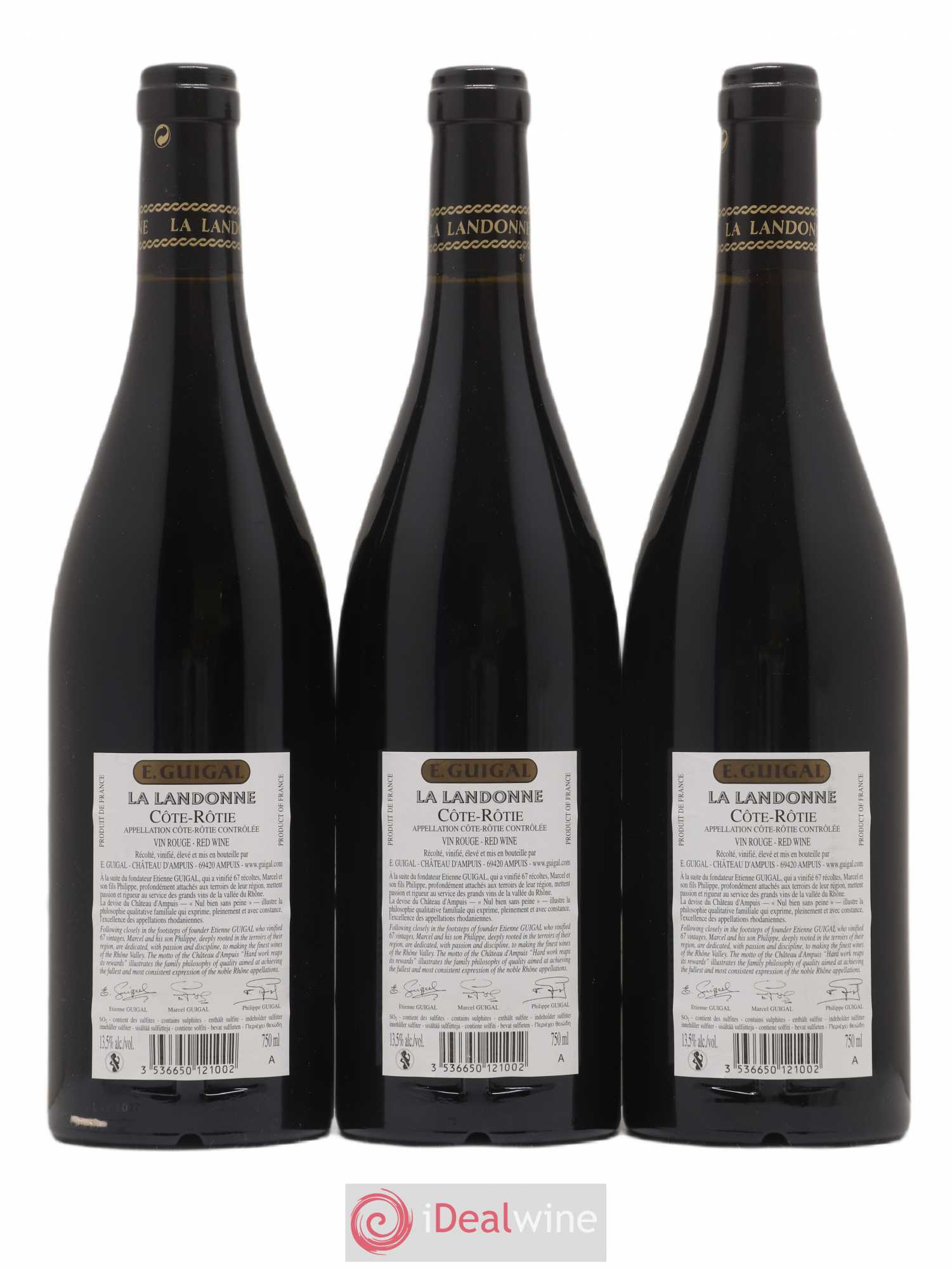 Côte-Rôtie La Landonne Guigal 2012 - Lot de 3 bouteilles - 1