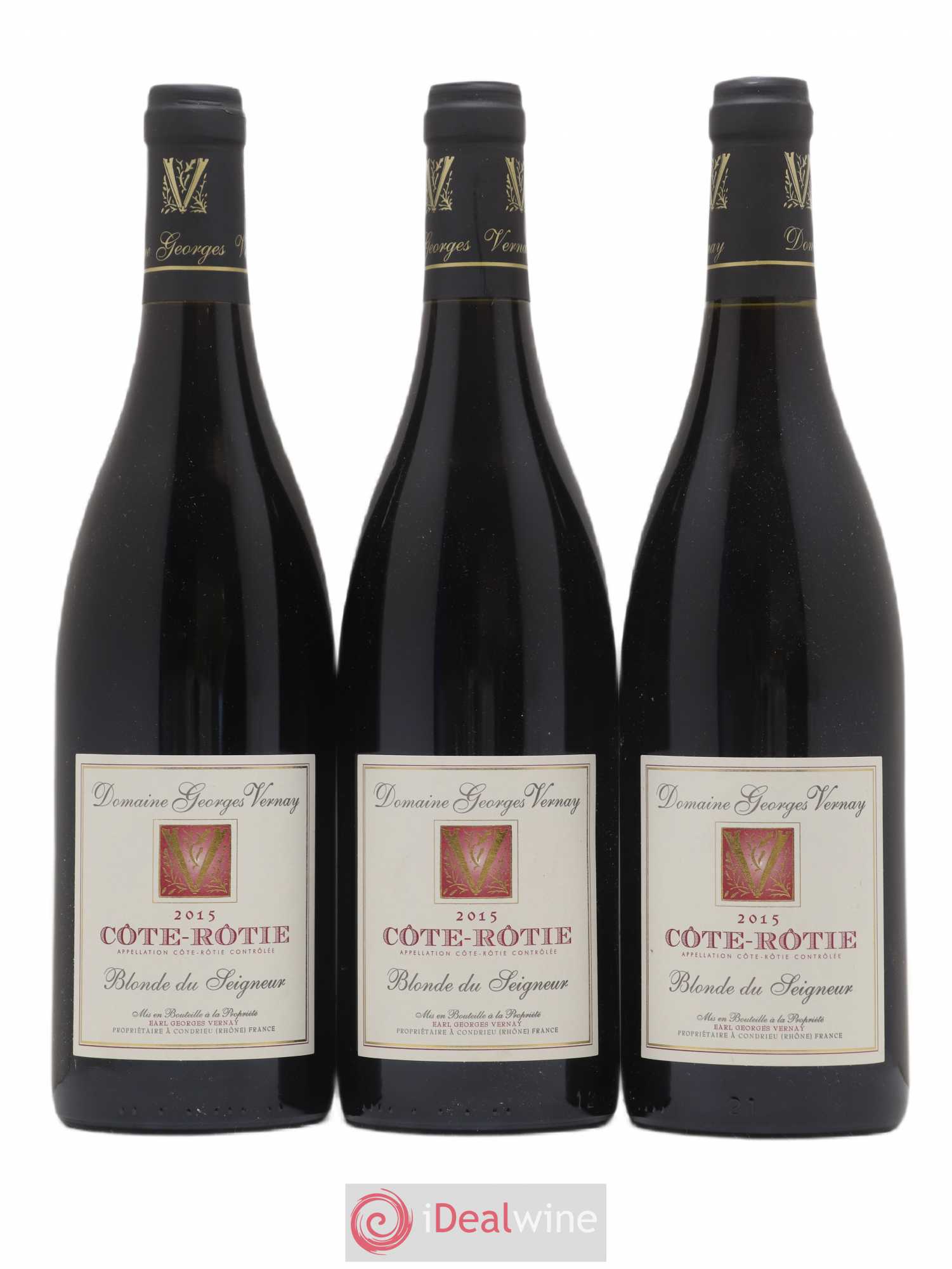 Côte-Rôtie Blonde du Seigneur Georges Vernay 2015 - Lot de 3 bouteilles - 0