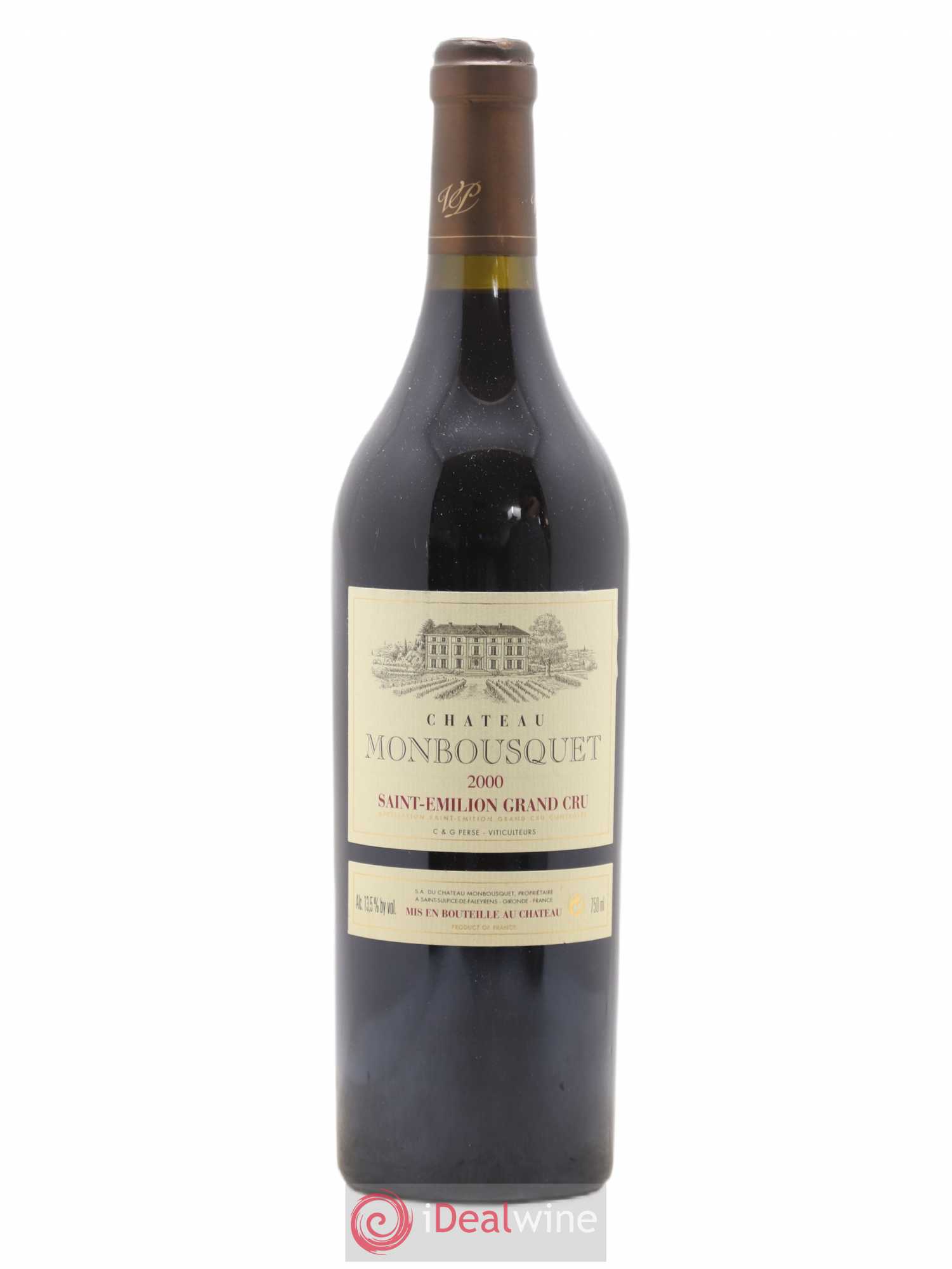 Château Monbousquet Grand Cru Classé 2000 - Lot de 1 bouteille - 0