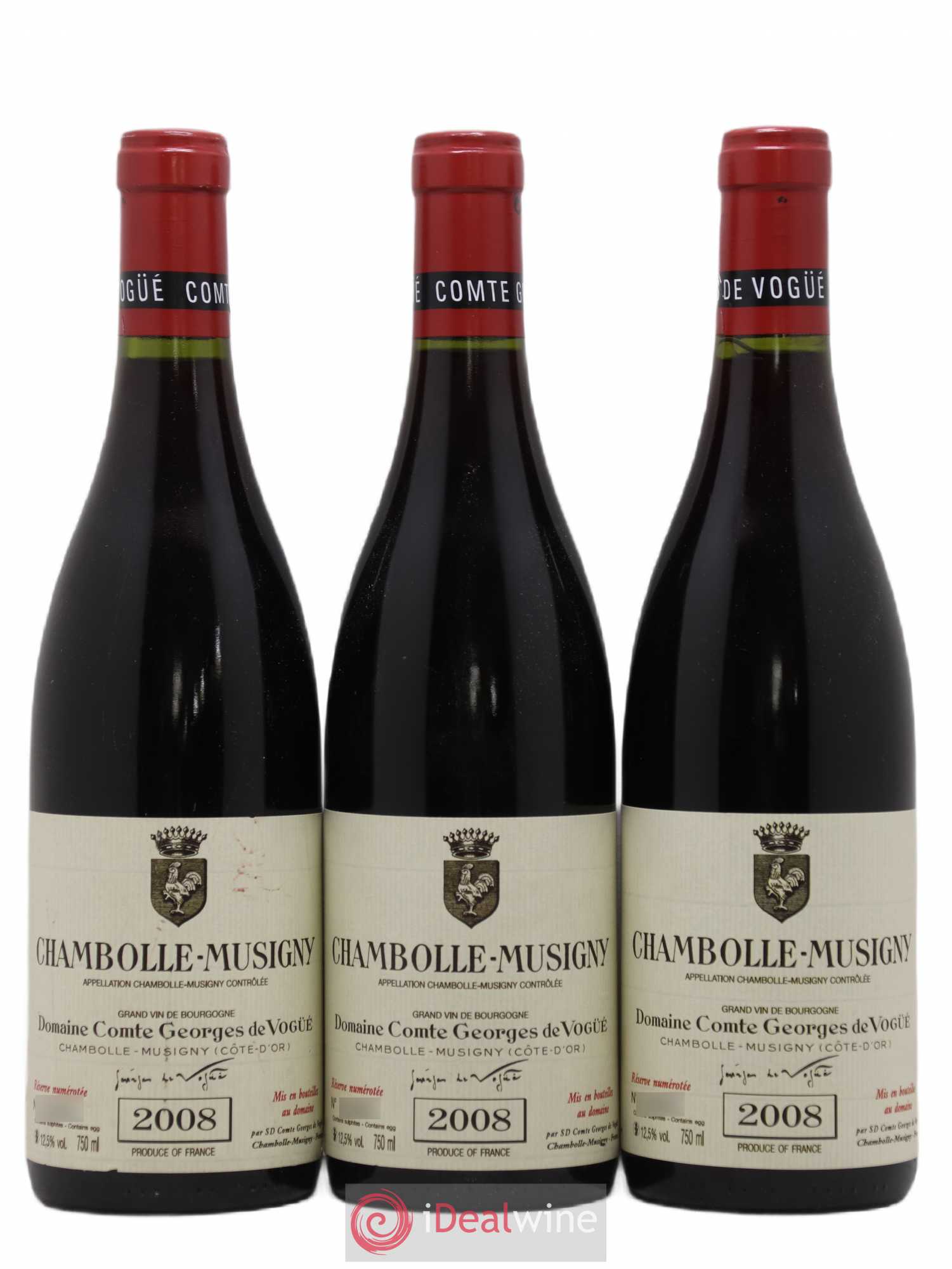 Chambolle-Musigny Vieilles vignes Comte Georges de Vogüé 2008 - Lot de 3 bouteilles - 0