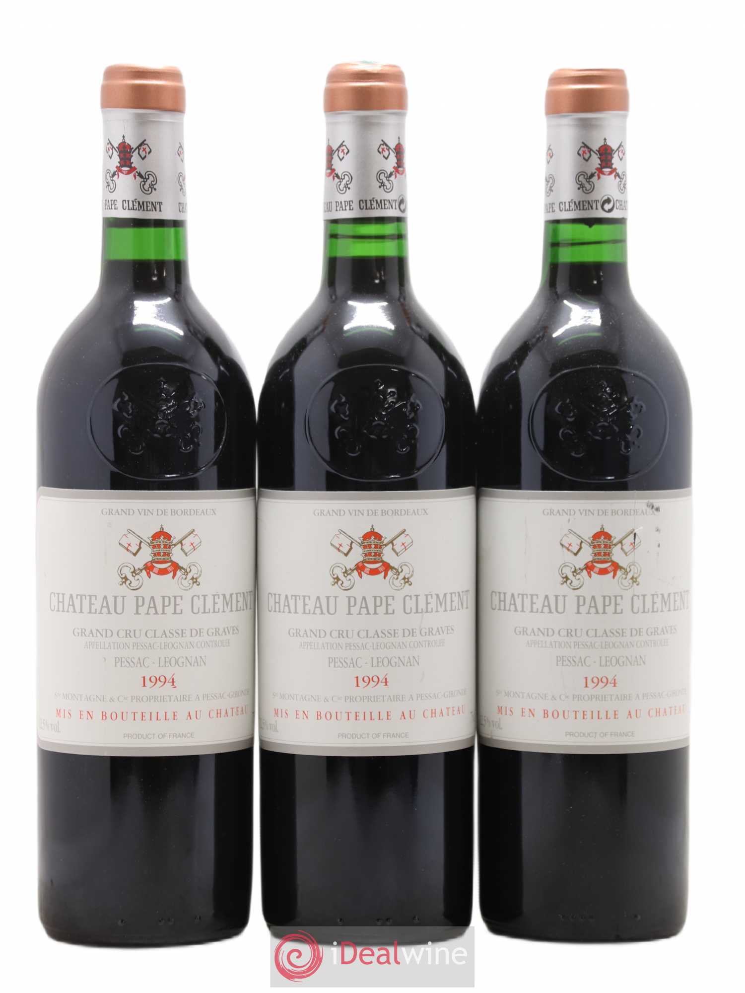 Château Pape Clément Cru Classé de Graves 1994 - Lot de 3 bouteilles - 0
