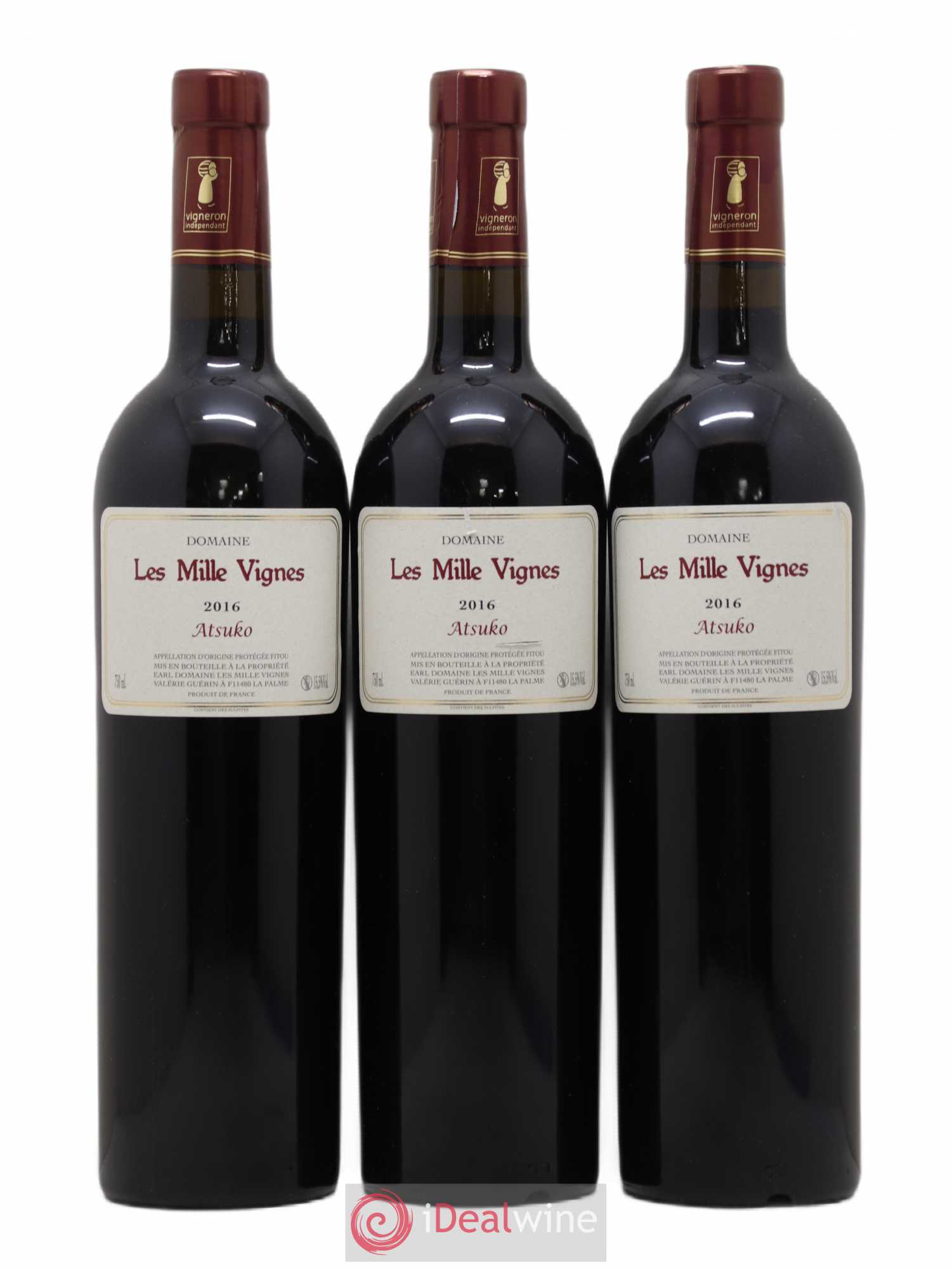 Fitou Atsuko  Les Milles Vignes 2016 - Lot de 6 bouteilles - 1
