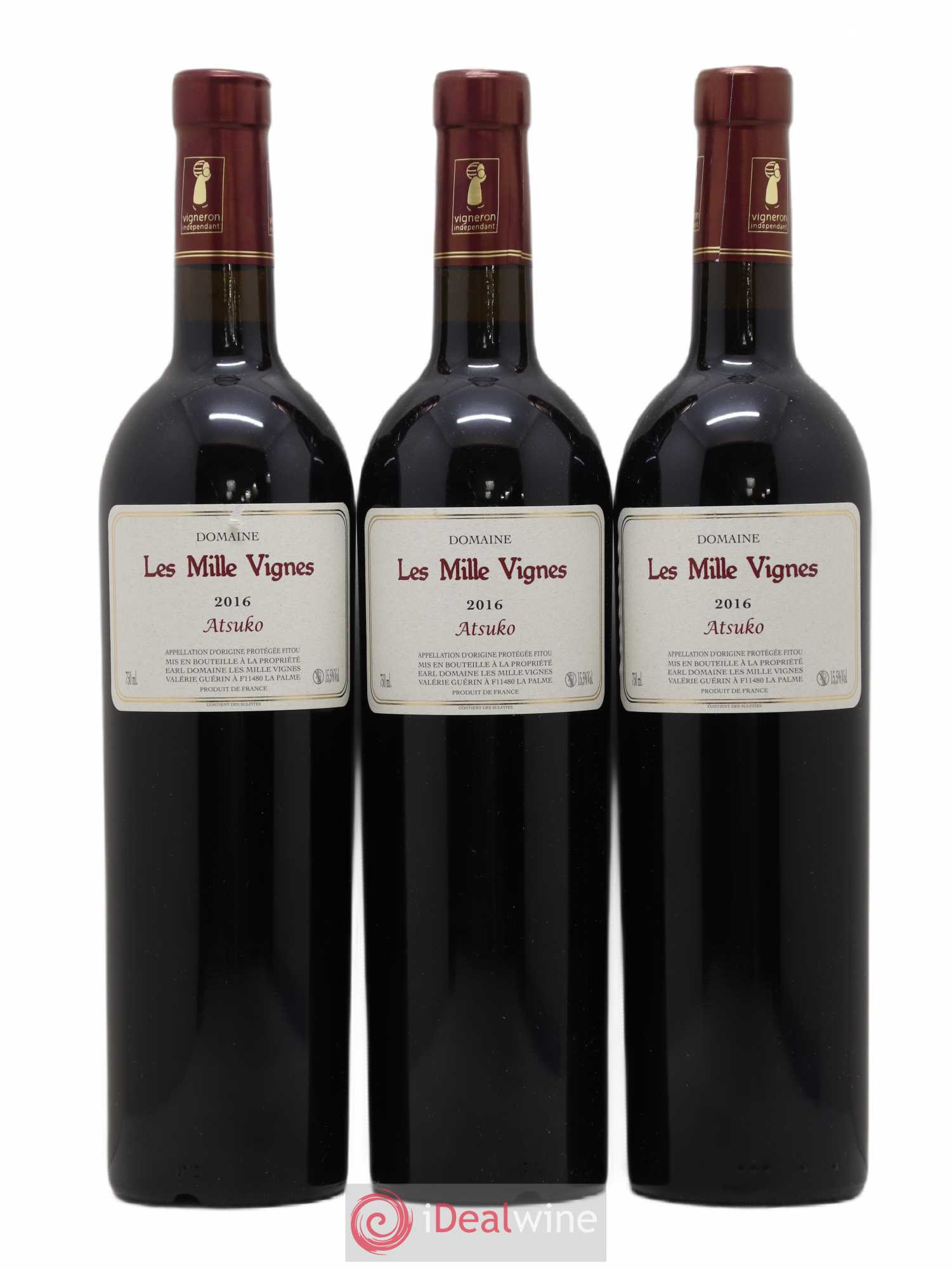 Fitou Atsuko Les Milles Vignes 2016 - Posten von 3 Flaschen - 0