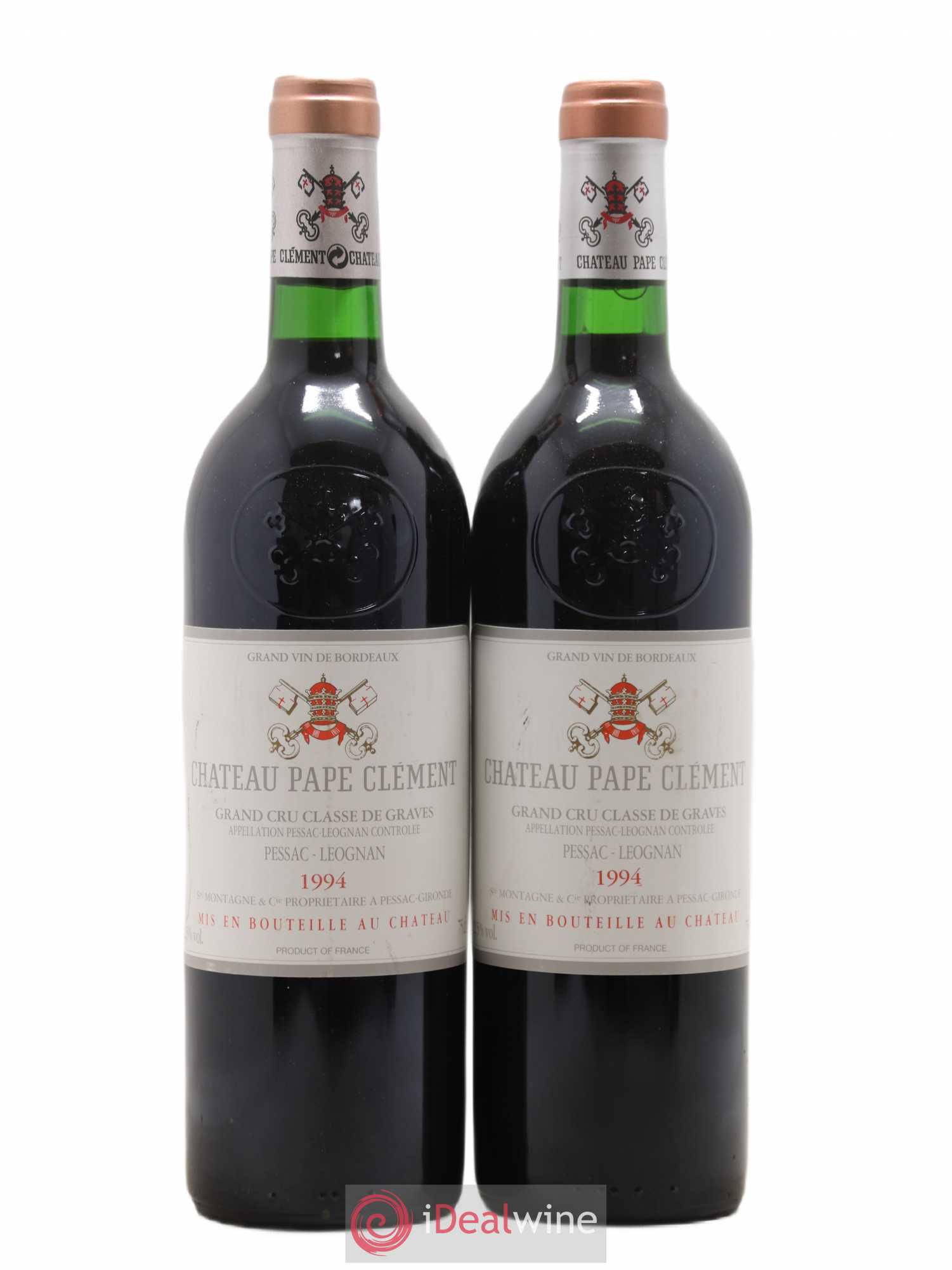 Château Pape Clément Cru Classé de Graves 1994 - Lot de 2 bouteilles - 0