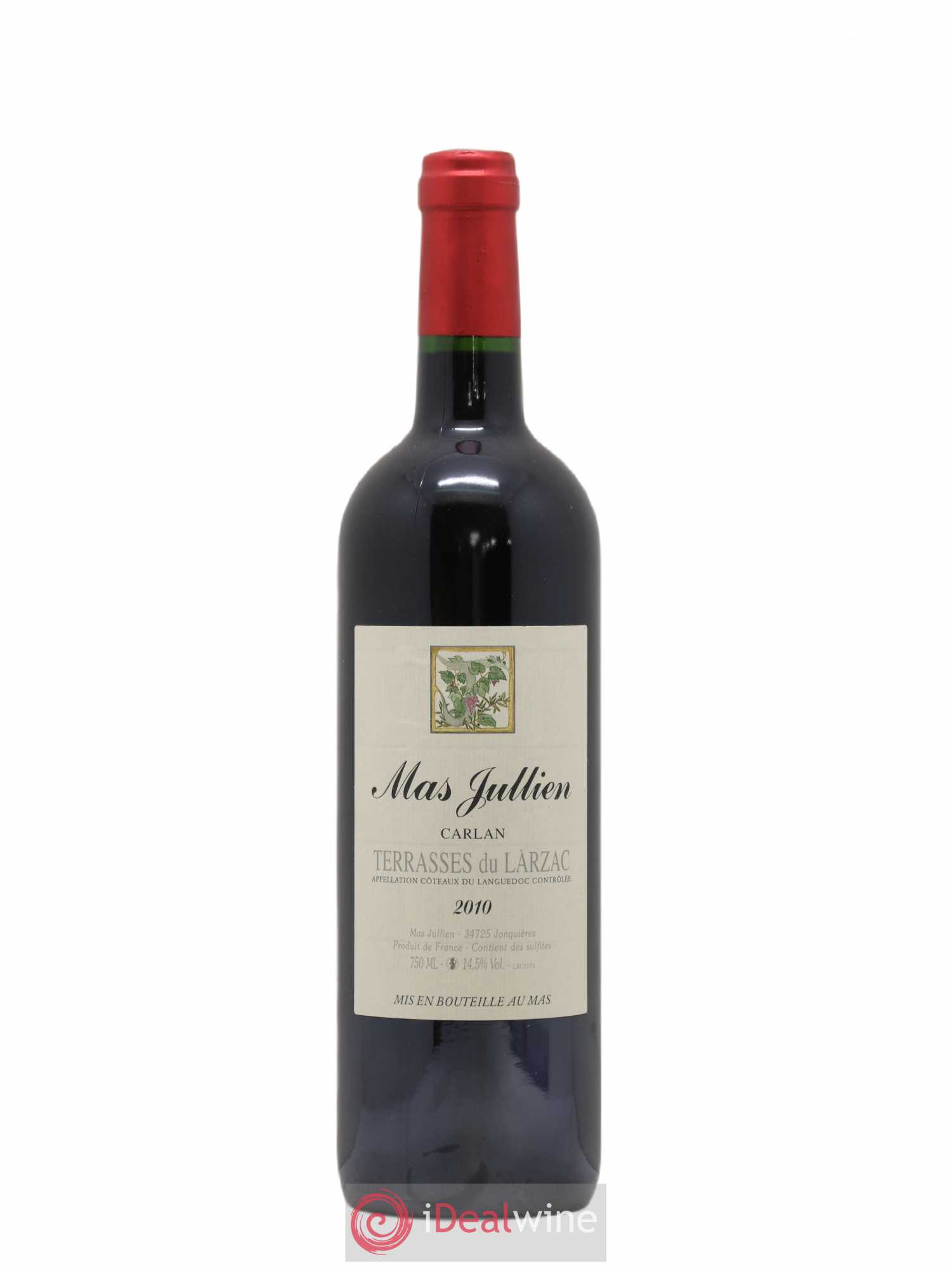 Terrasses du Larzac Mas Jullien Carlan Olivier Jullien 2010 - Lot de 1 bouteille - 0