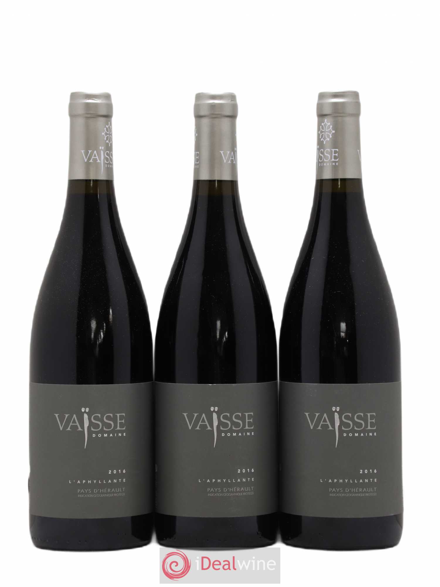 Pays d'Hérault L'Aphyllante Vaisse (Domaine) 2016 - Lot de 3 bouteilles - 0
