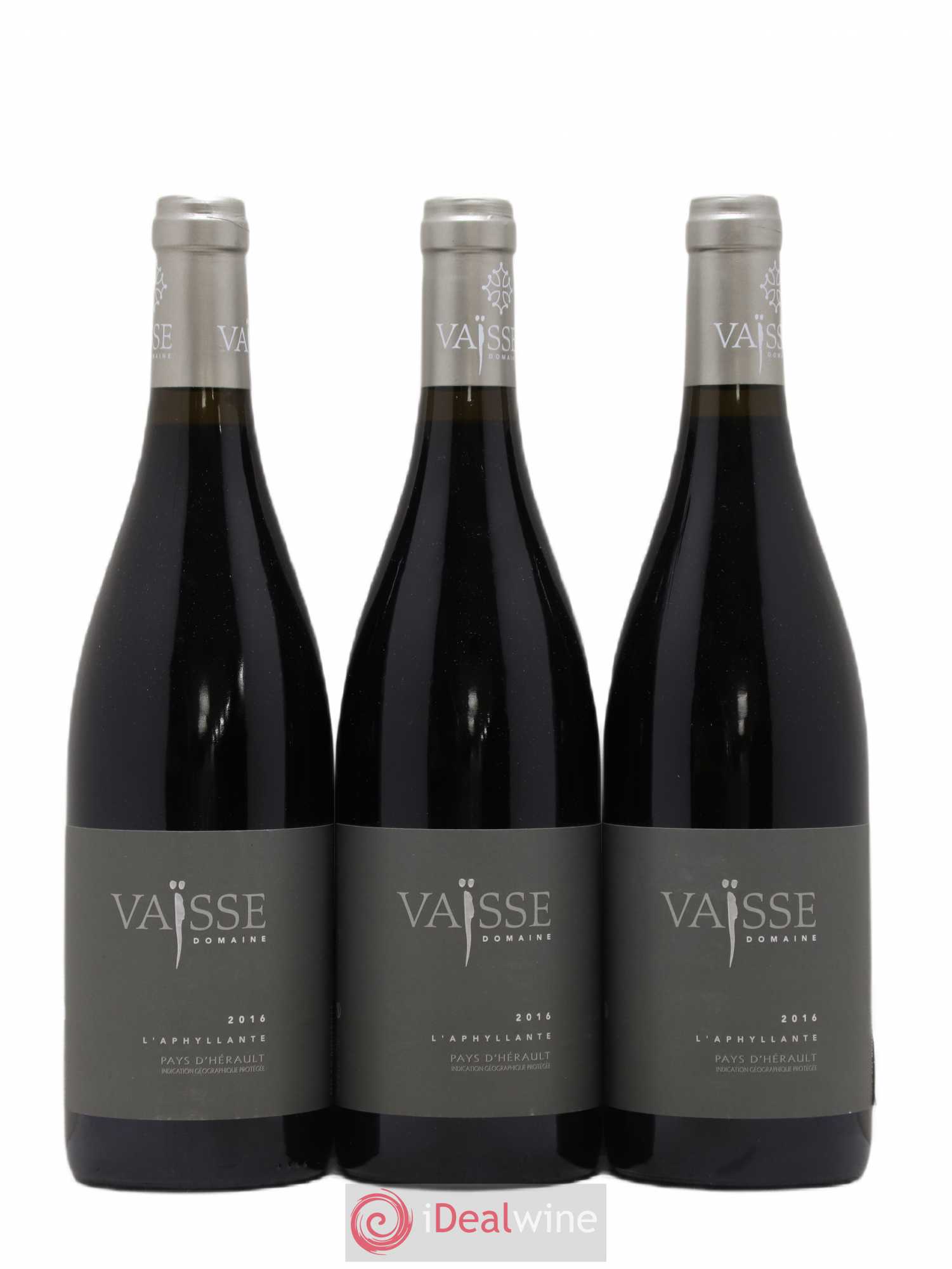 Pays d'Hérault L'Aphyllante Vaisse (Domaine) 2016 - Lot de 3 bouteilles - 0