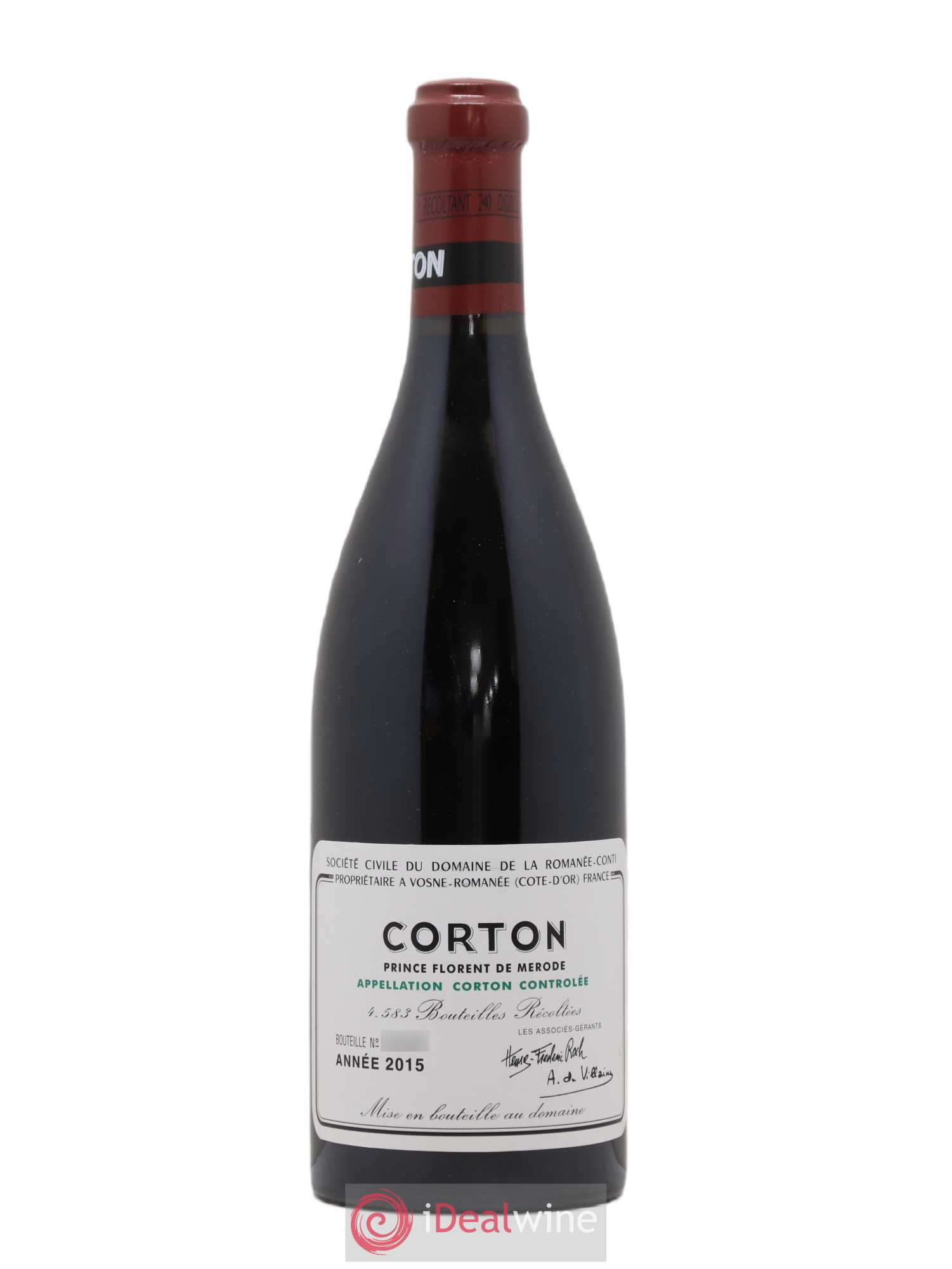 Corton Grand Cru Domaine de la Romanée-Conti 2015 - Lot de 1 bouteille - 0
