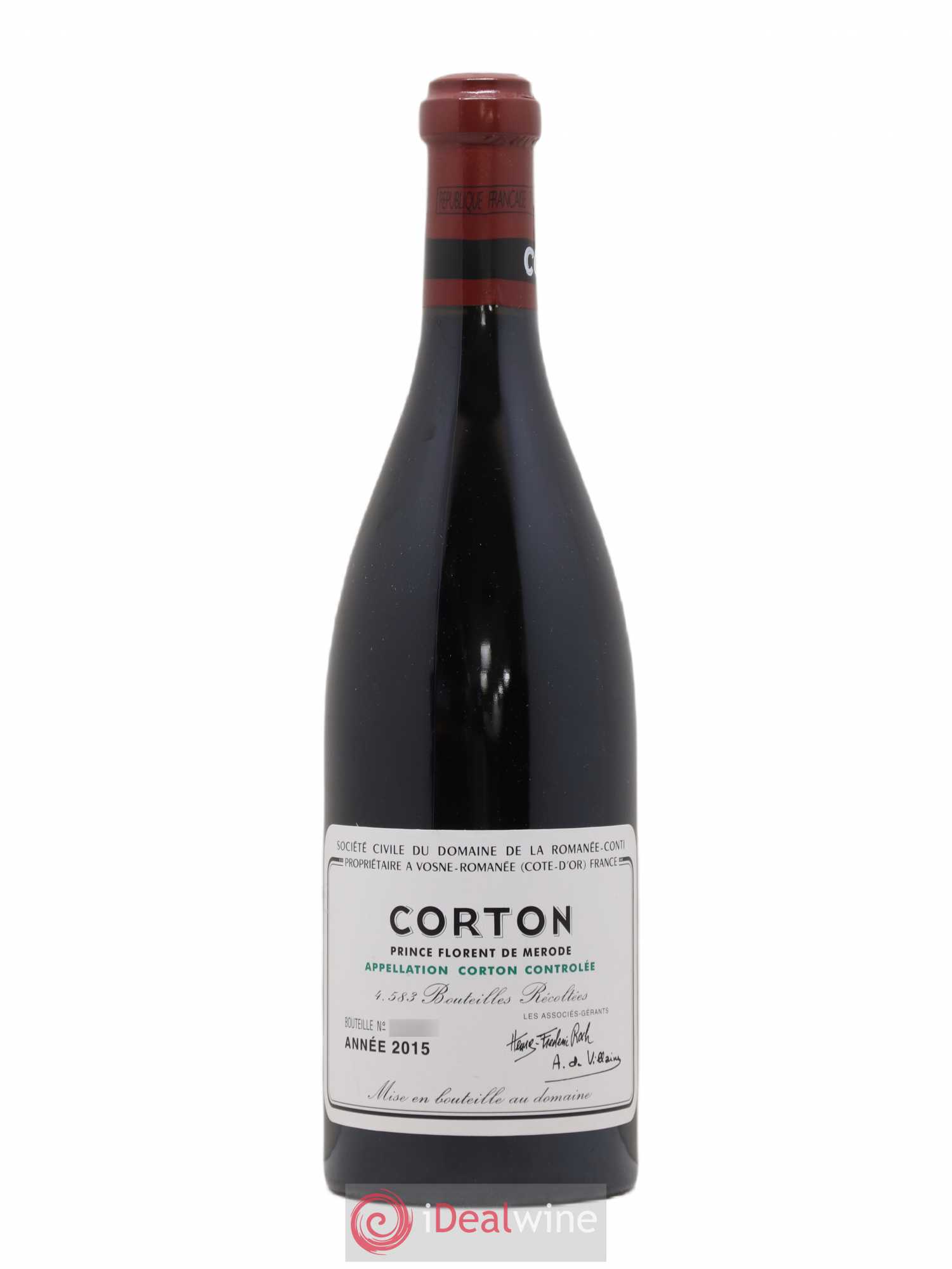Corton Grand Cru Domaine de la Romanée-Conti 2015 - Lot de 1 bouteille - 0