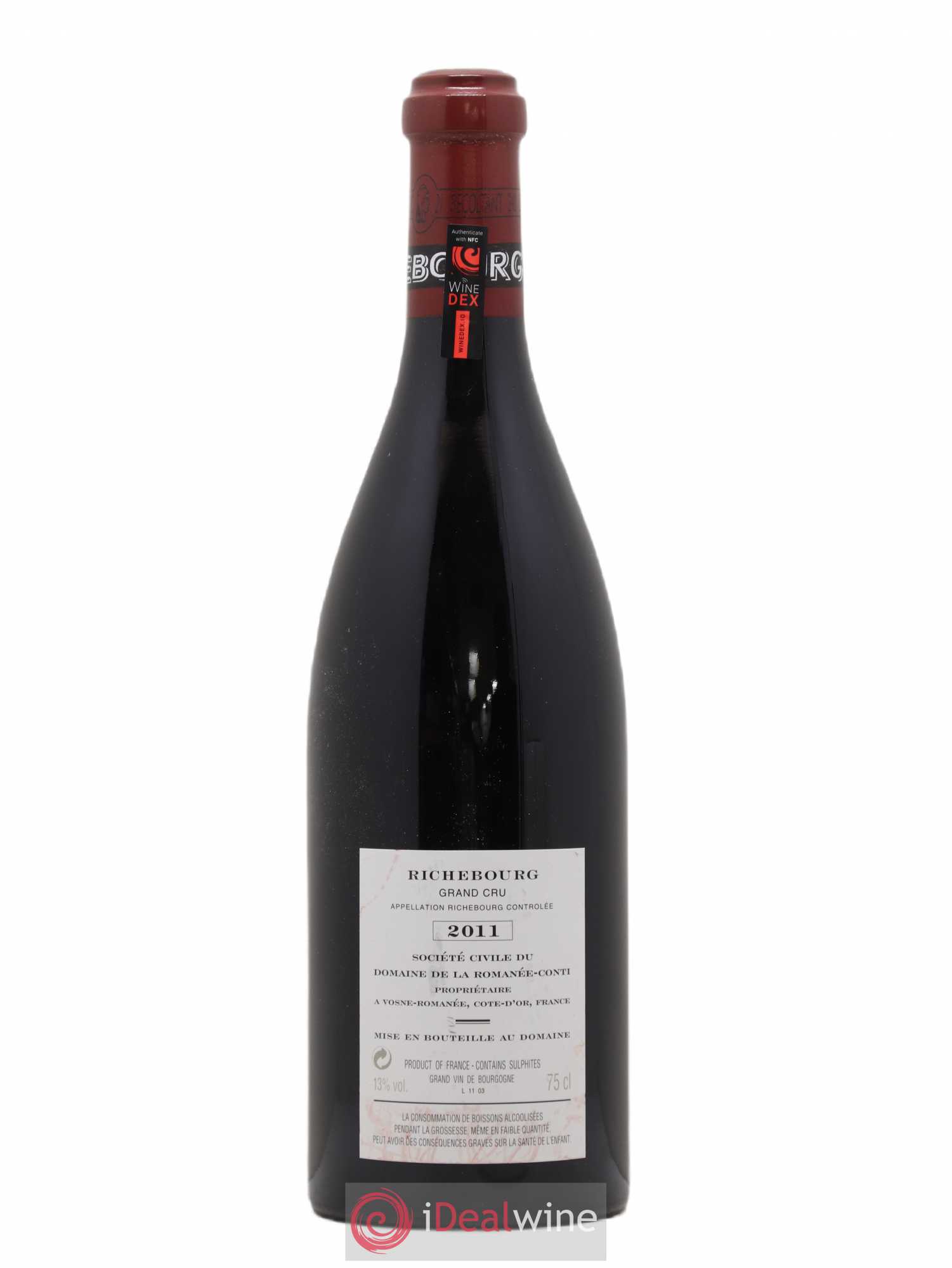 Richebourg Grand Cru Domaine de la Romanée-Conti 2011 - Lot de 1 bouteille - 1