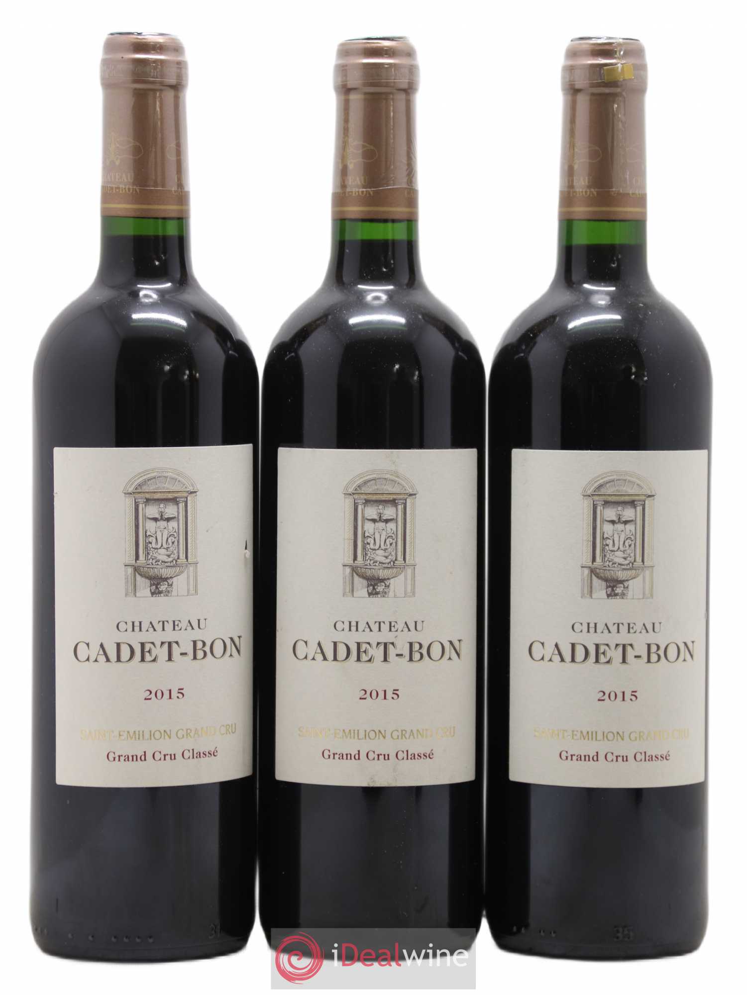 Château Cadet Bon Grand Cru Classé 2015 - Lot de 3 bouteilles - 0