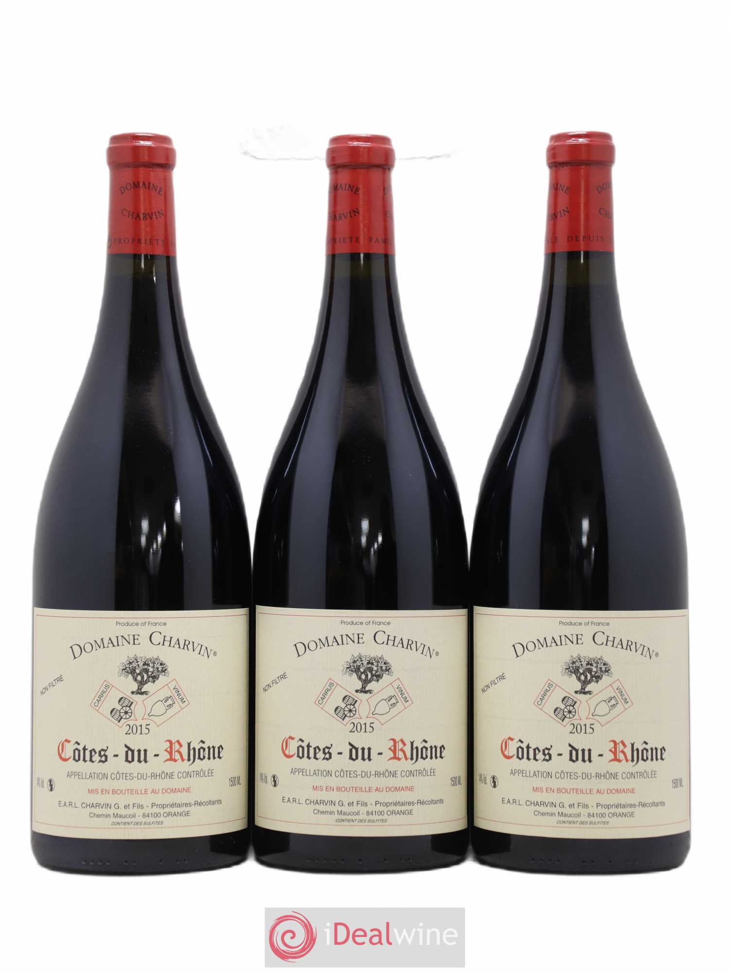 Côtes-du-Rhône Charvin (Domaine) 2015 - Lot de 3 magnums - 0