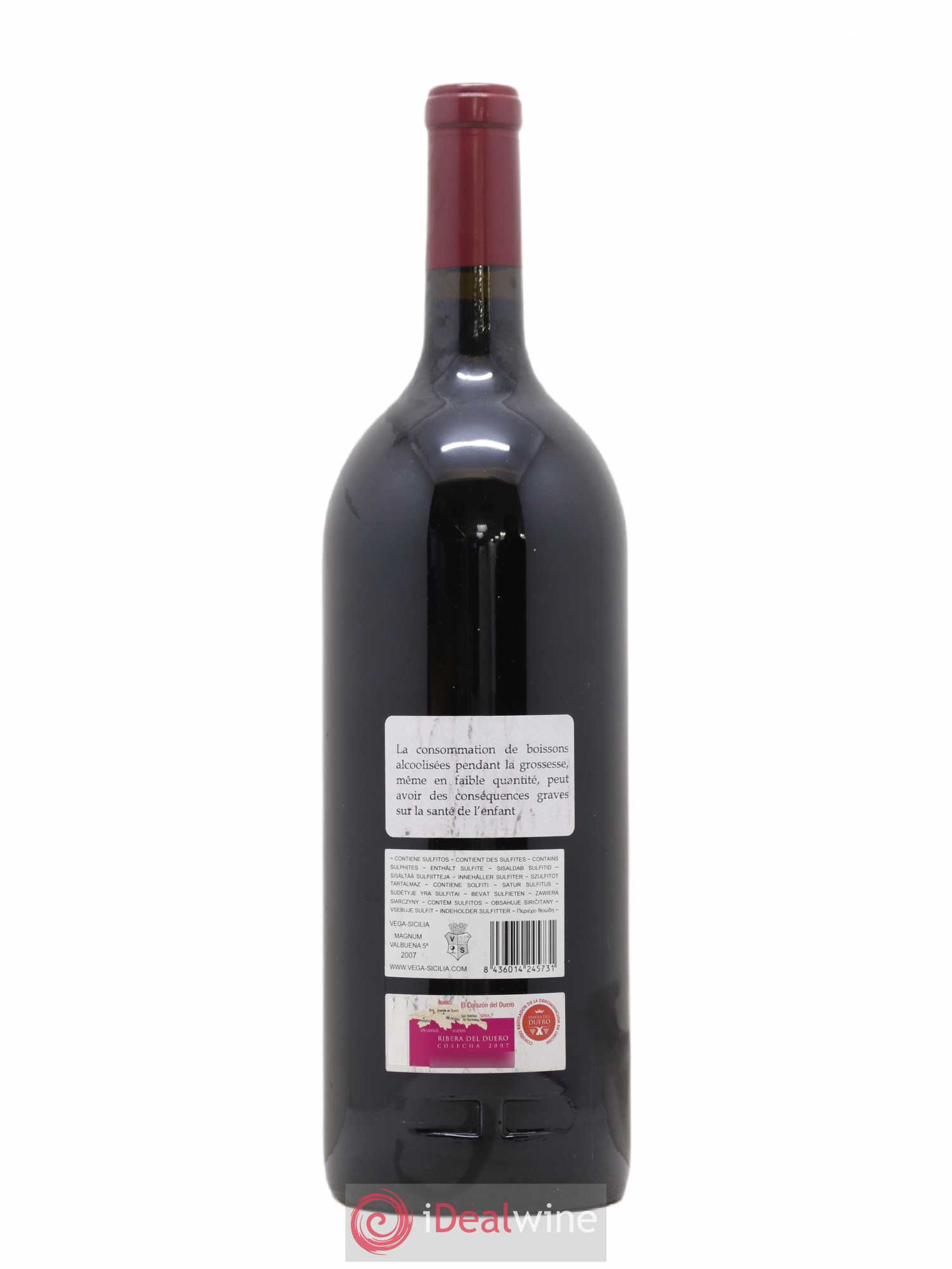 Ribera Del Duero DO Vega Sicilia Valbuena 5 ano Famille Alvarez 2007 - Lot de 1 magnum - 1