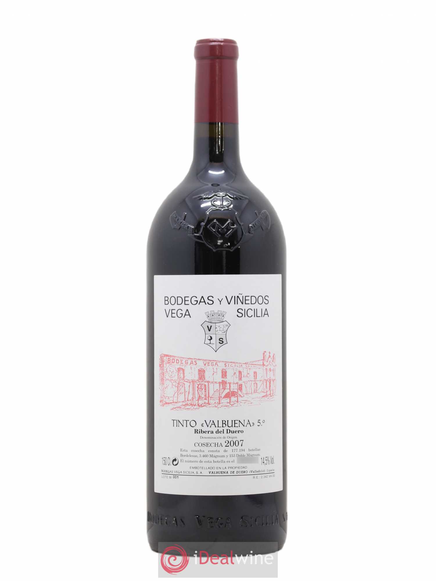 Ribera Del Duero DO Vega Sicilia Valbuena 5 ano Famille Alvarez 2007 - Lot de 1 magnum - 0