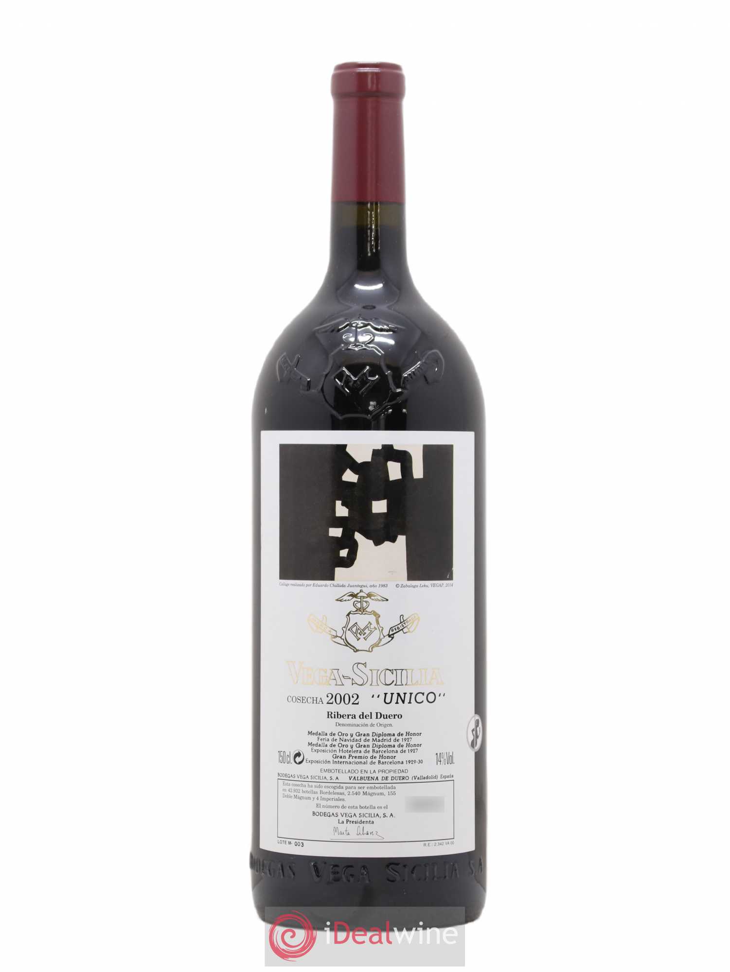 Ribera Del Duero DO Vega Sicilia Unico Famille Alvarez 2002 - Lot de 1 magnum - 0