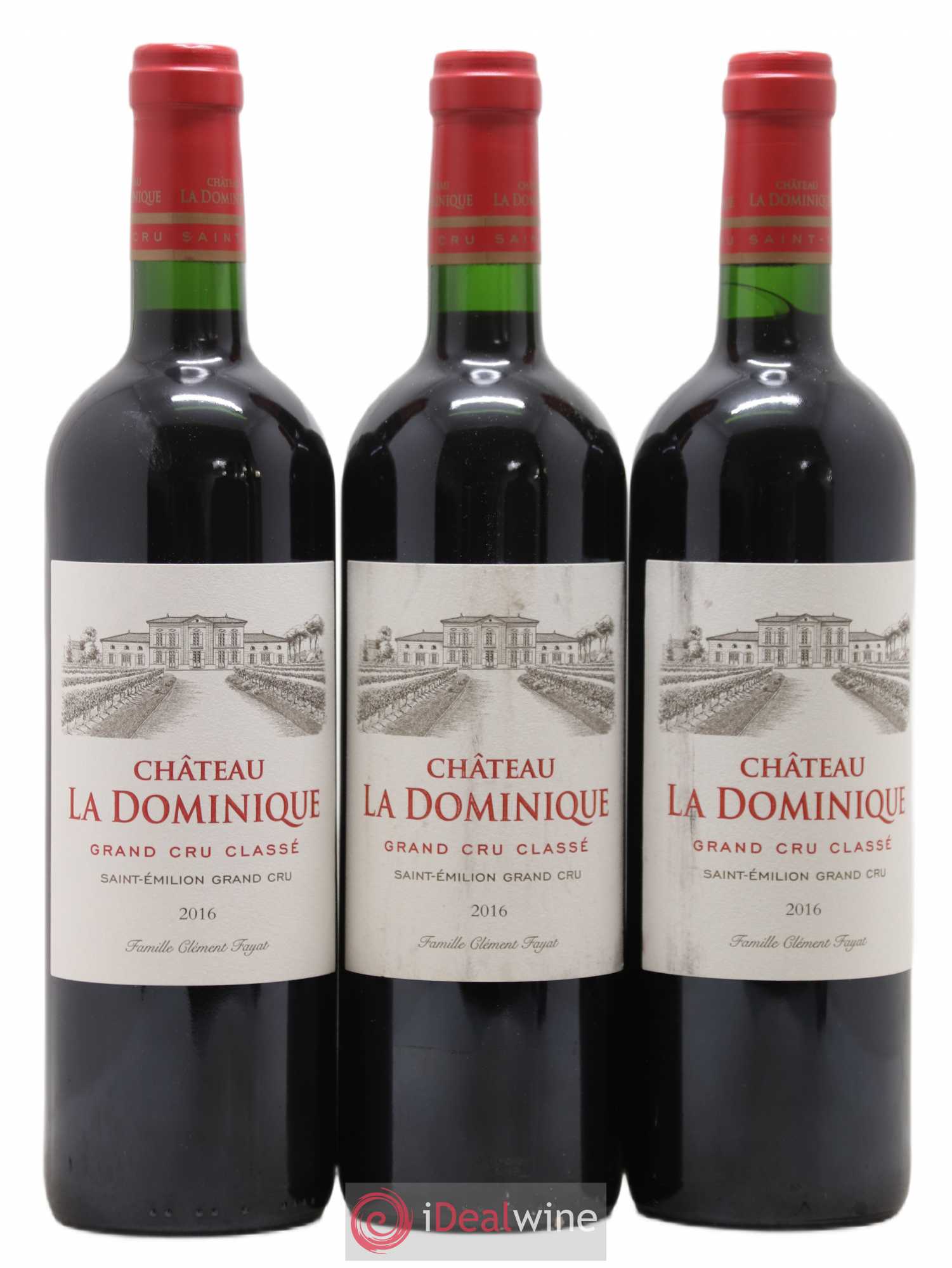 Château la Dominique Grand Cru Classé 2016 - Lot de 3 bouteilles - 0