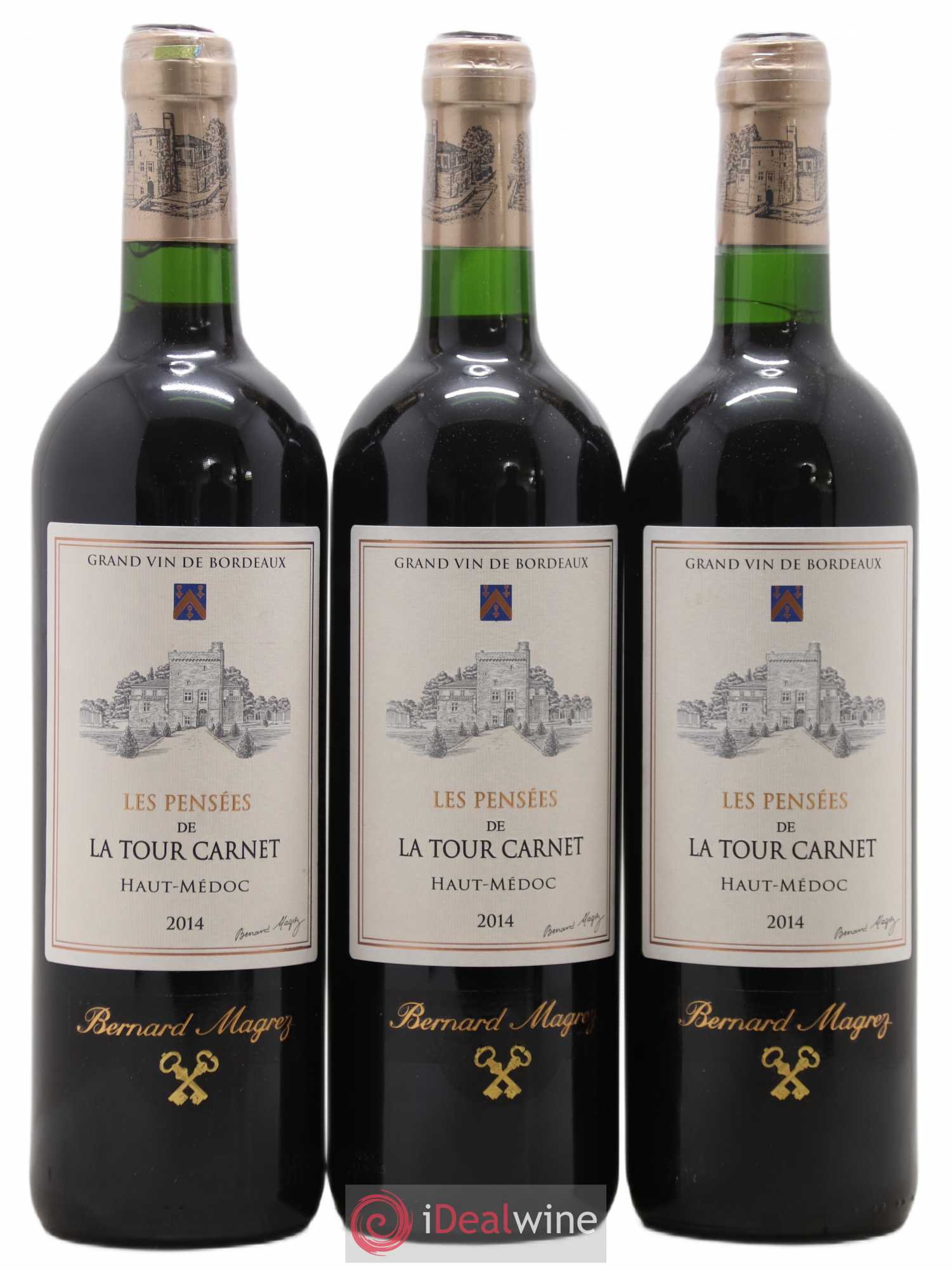 Haut Médoc Pensées de la Tour Carnet 2014 - Posten von 3 Flaschen - 0