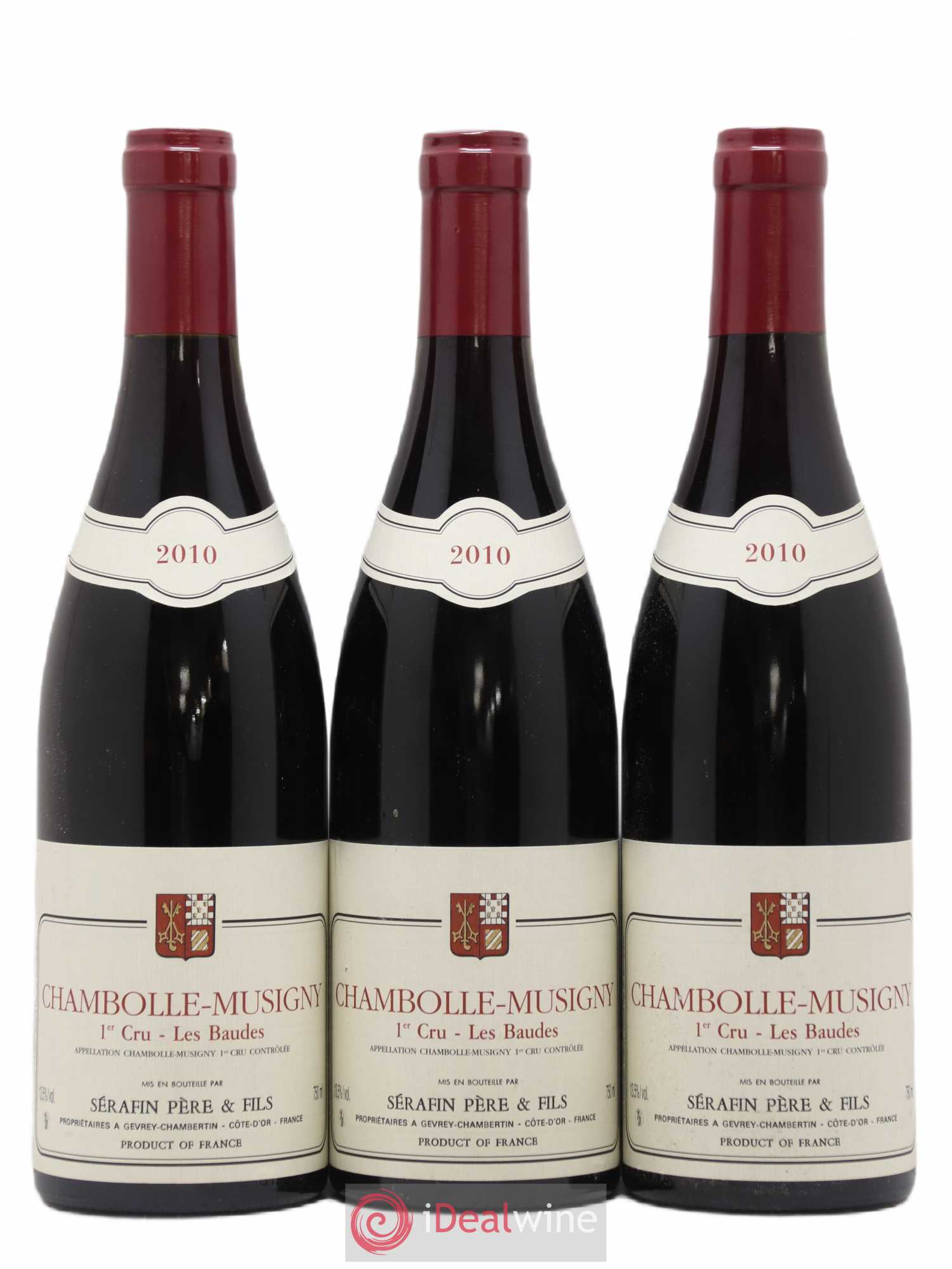 Chambolle-Musigny 1er Cru Les Baudes Sérafin Père et Fils 2010 - Posten von 3 Flaschen - 0