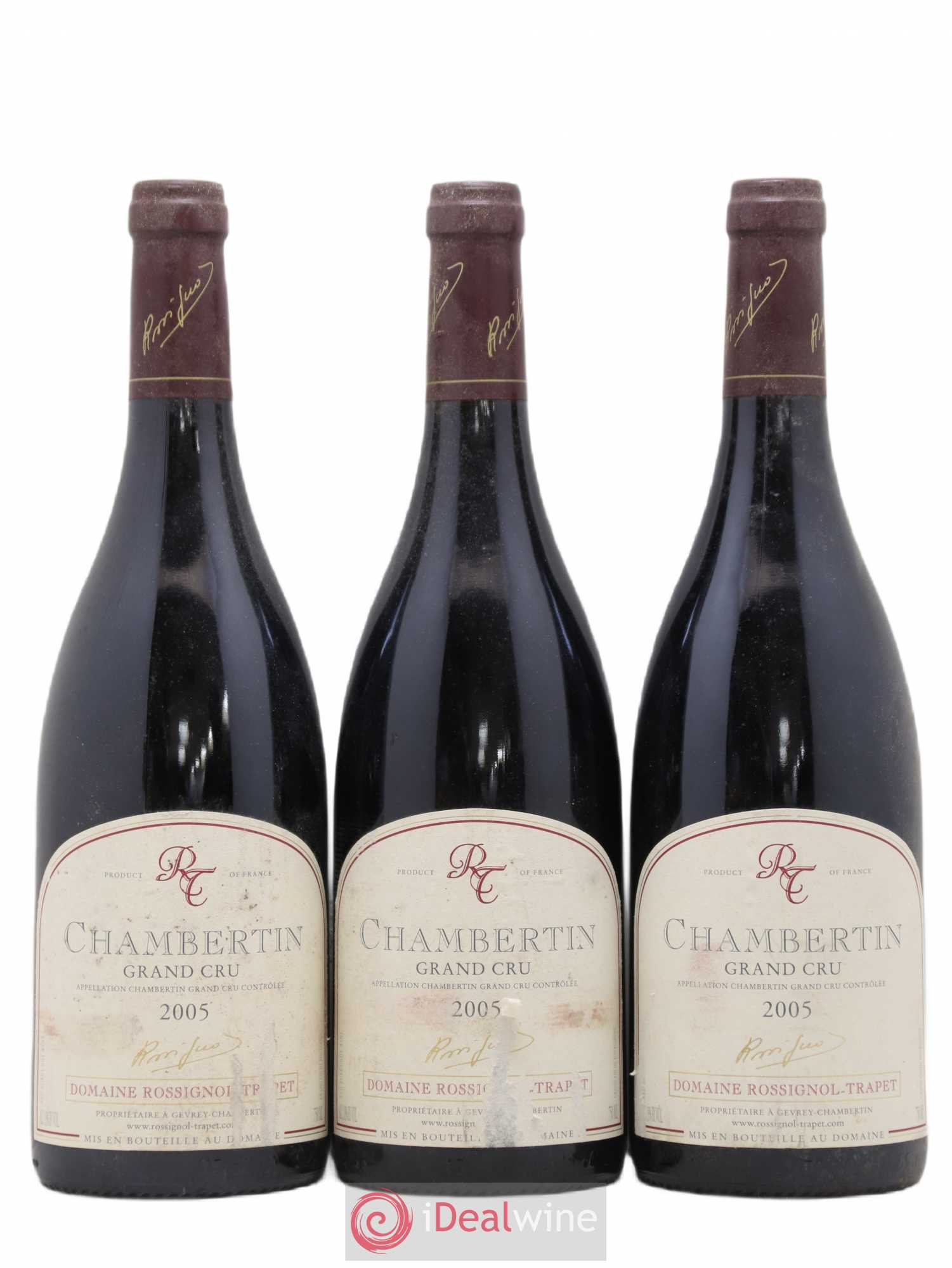 Chambertin Grand Cru Rossignol-Trapet (Domaine) 2005 - Lot de 3 bouteilles - 0