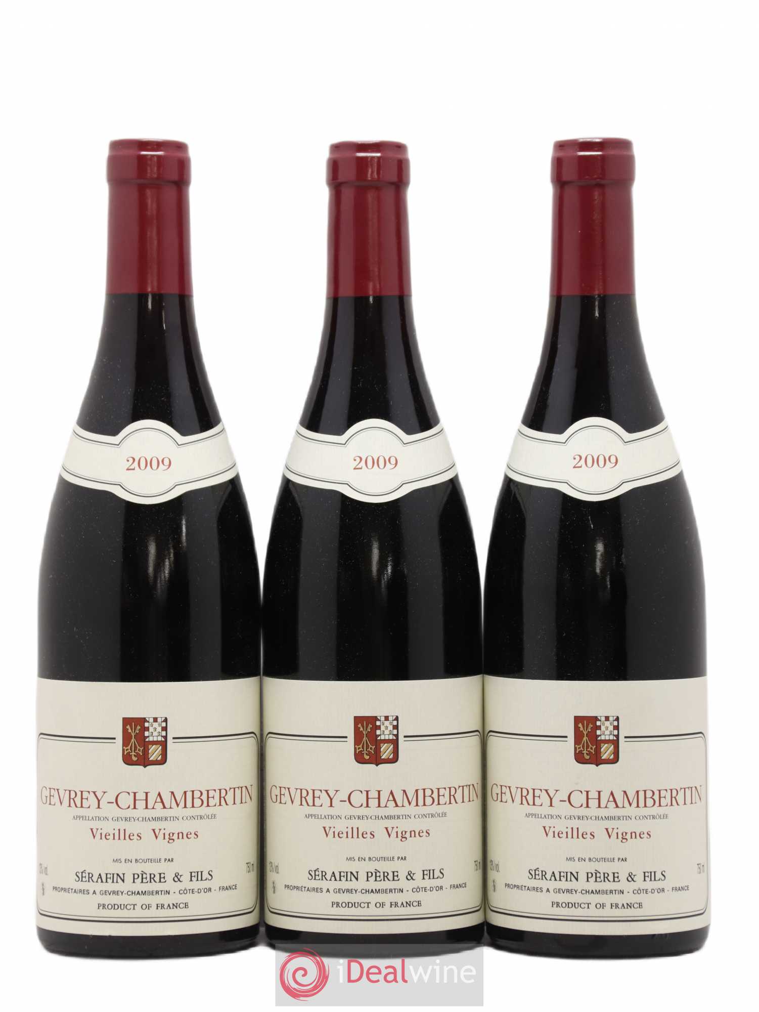 Gevrey-Chambertin Vieilles Vignes Christian Sérafin Père et Fils 2009 - Lot de 3 bouteilles - 0