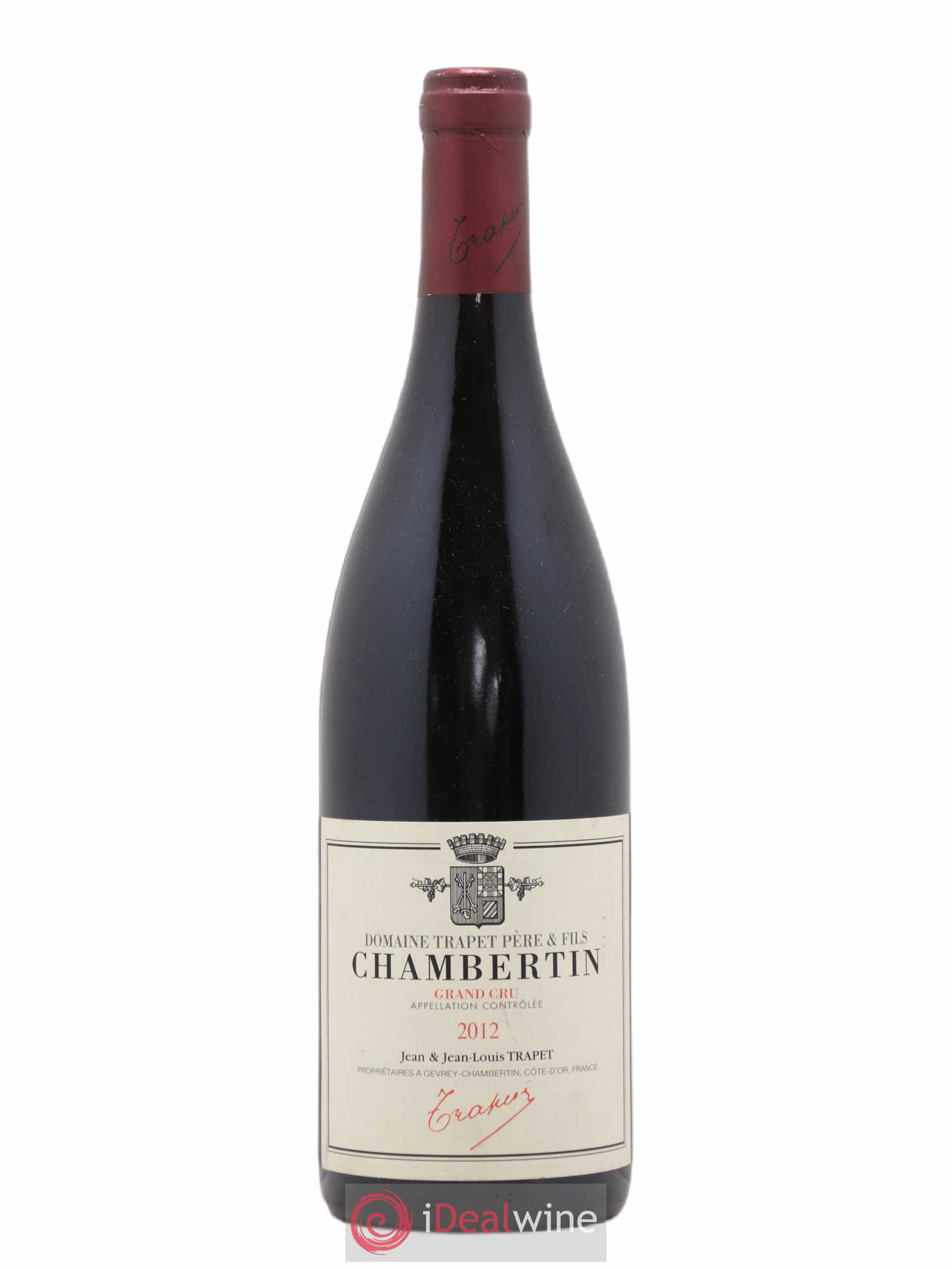 Chambertin Grand Cru Domaine Trapet 2012 - Lot de 1 bouteille - 0