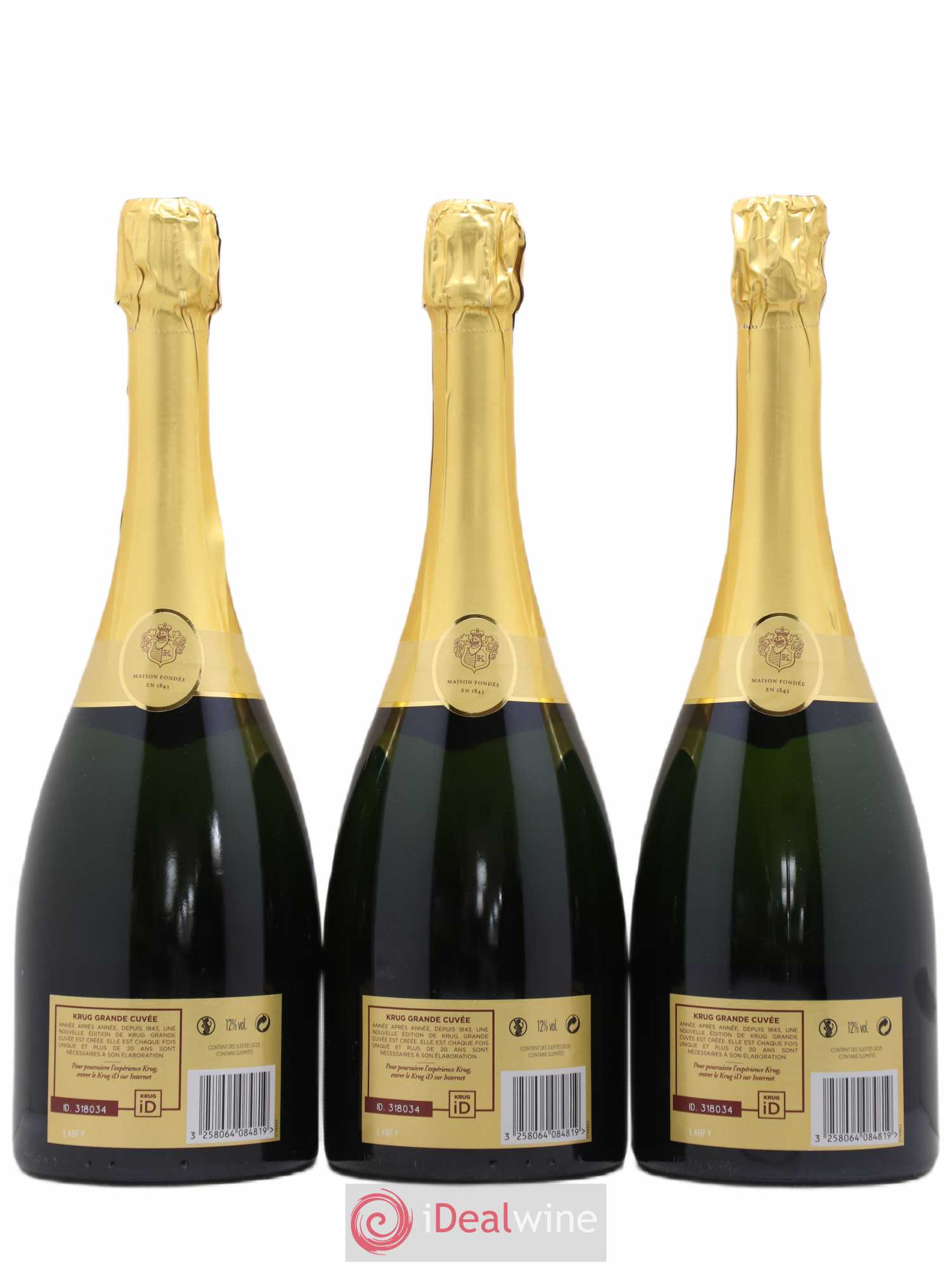 Grande Cuvée - 167ème édition Krug Brut - Lot de 3 bouteilles - 1