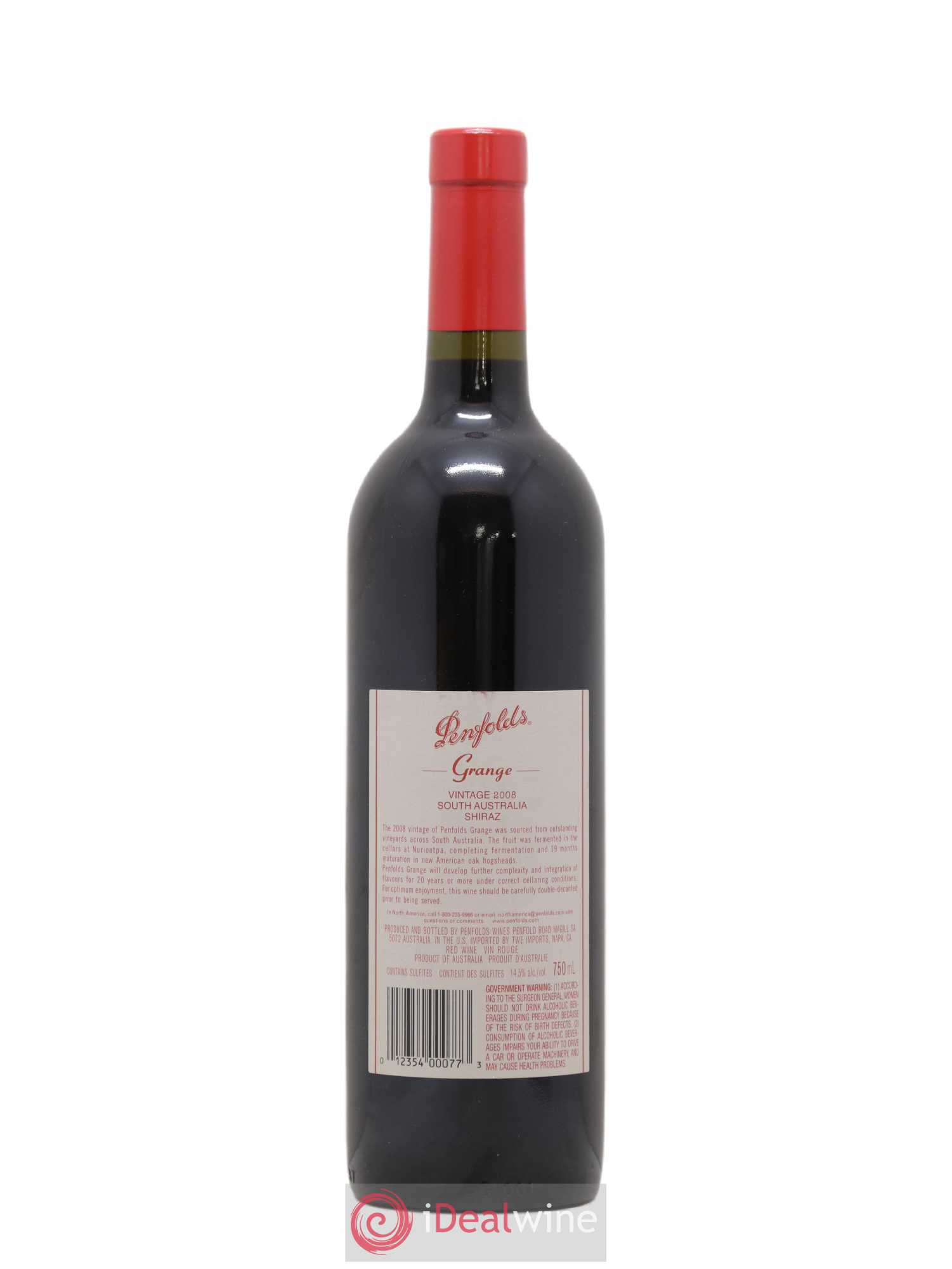 South Australia Penfolds Wines Grange Bin 95 2008 - Lot de 1 bouteille - 1