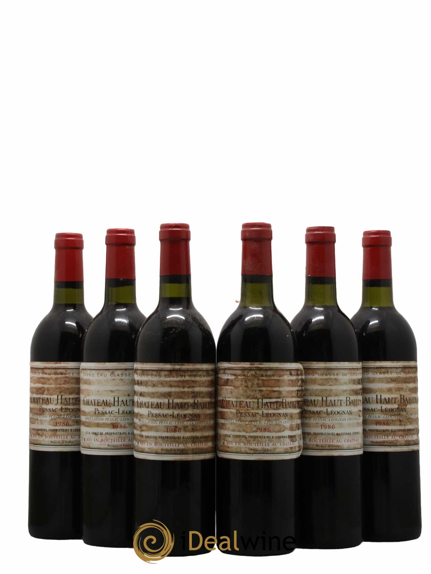Château Haut-Bailly Cru Classé de Graves 1986 - Lot de 6 bouteilles - 0
