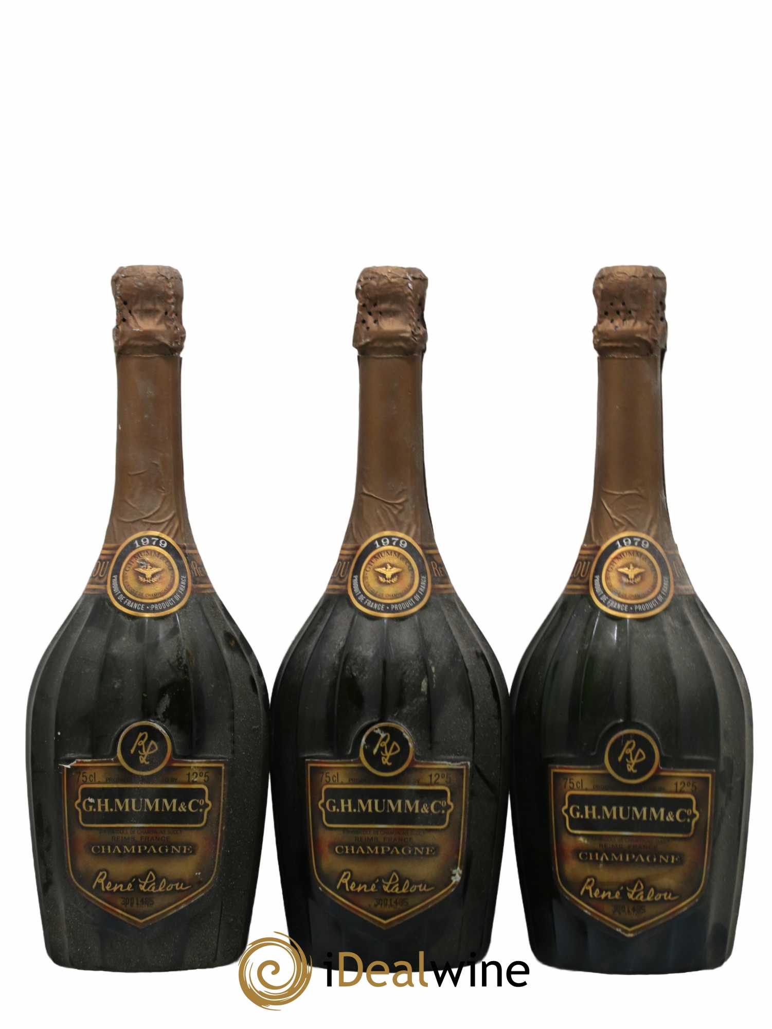 René Lalou Mumm 1979 - Lot de 3 bouteilles - 0