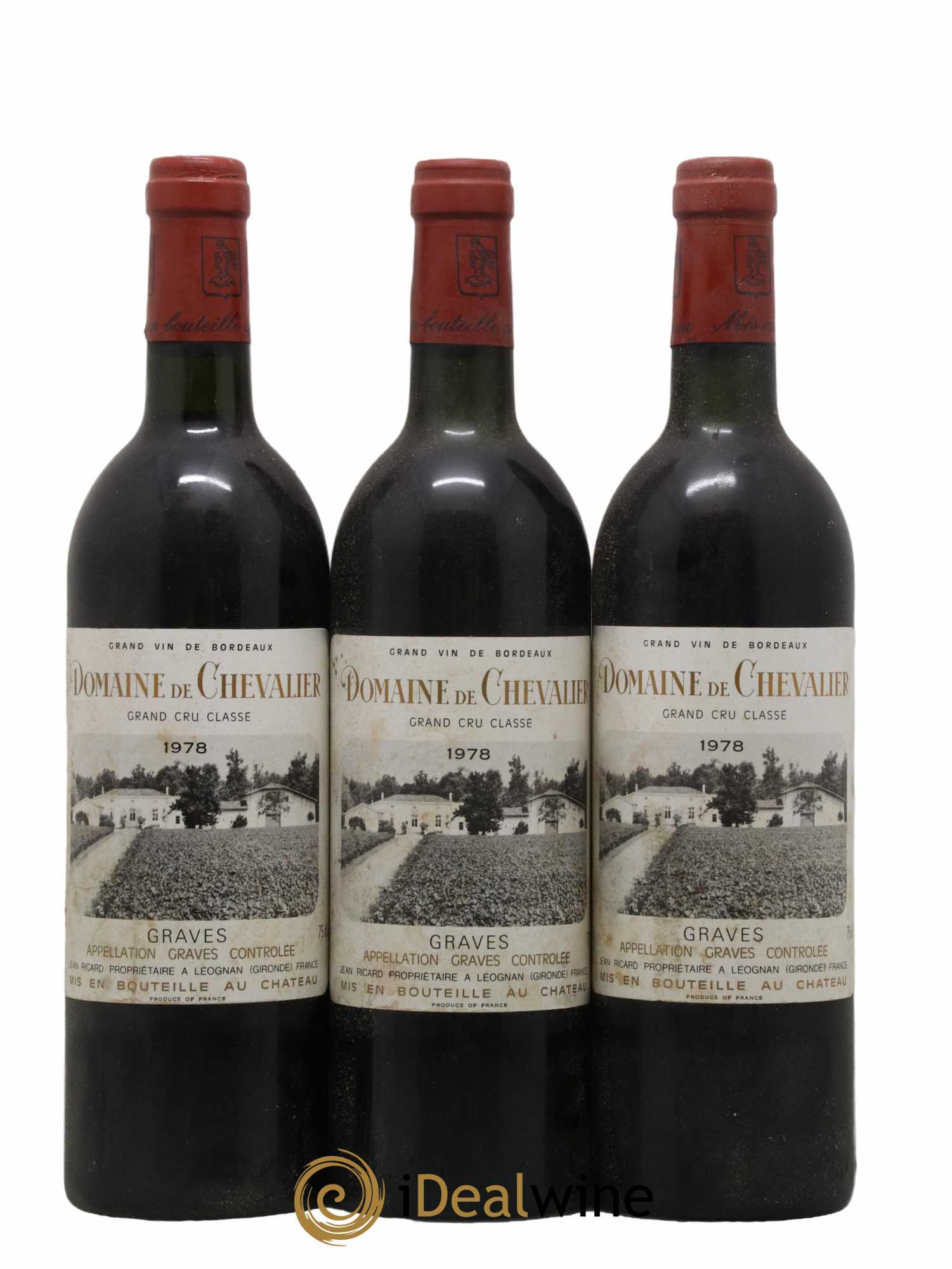 Domaine de Chevalier Cru Classé de Graves 1978 - Lot de 3 bouteilles - 0