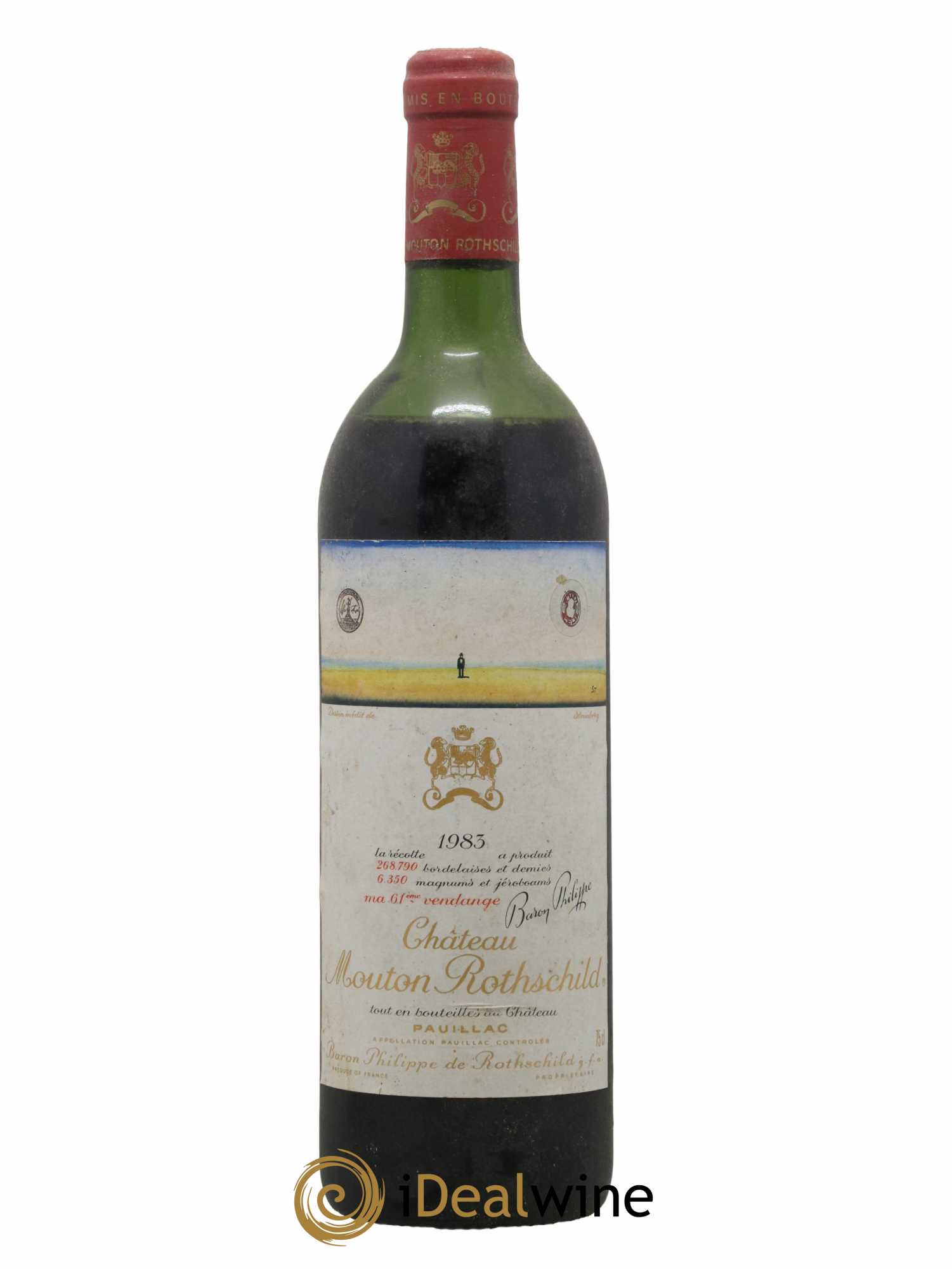 Château Mouton Rothschild 1er Grand Cru Classé 1983 - Lot de 1 bouteille - 0